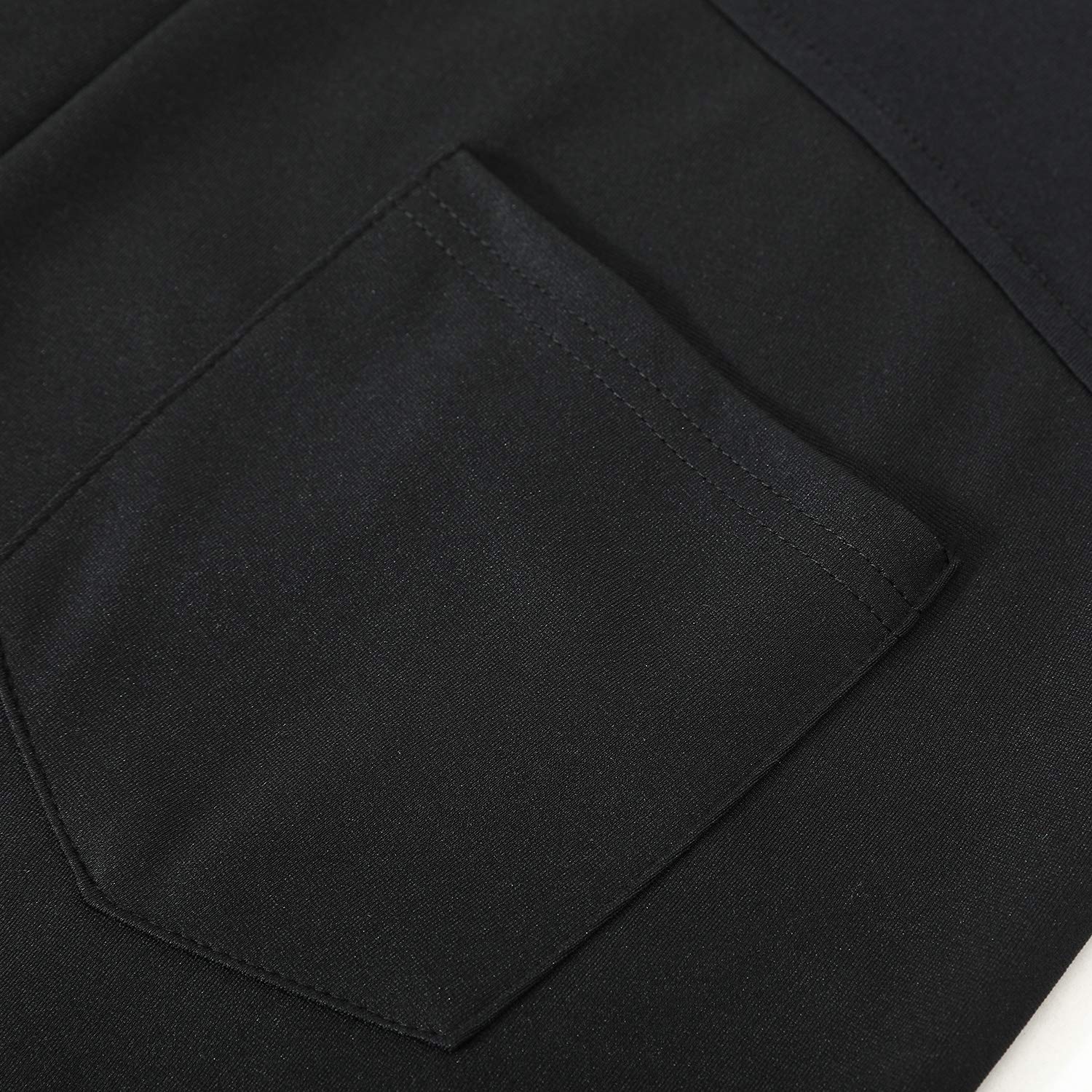 Bhome Maternity Jeans Stretch High Waisted Pants,Dress Pants for Work Career Office Pants, Black Straight Work Pants