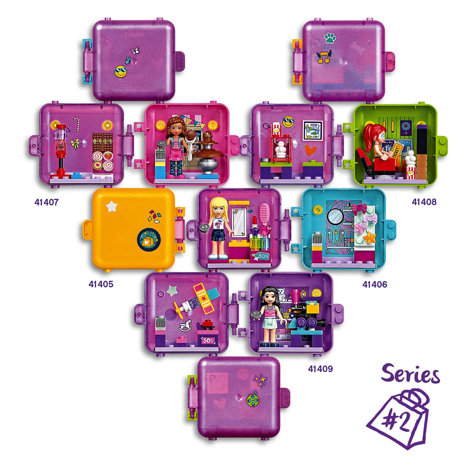 LEGO Friends Mia’s Shopping Play Cube 41408 Building Kit, Includes a Collectible Mini-Doll, for Creative Fun (37 Pieces)