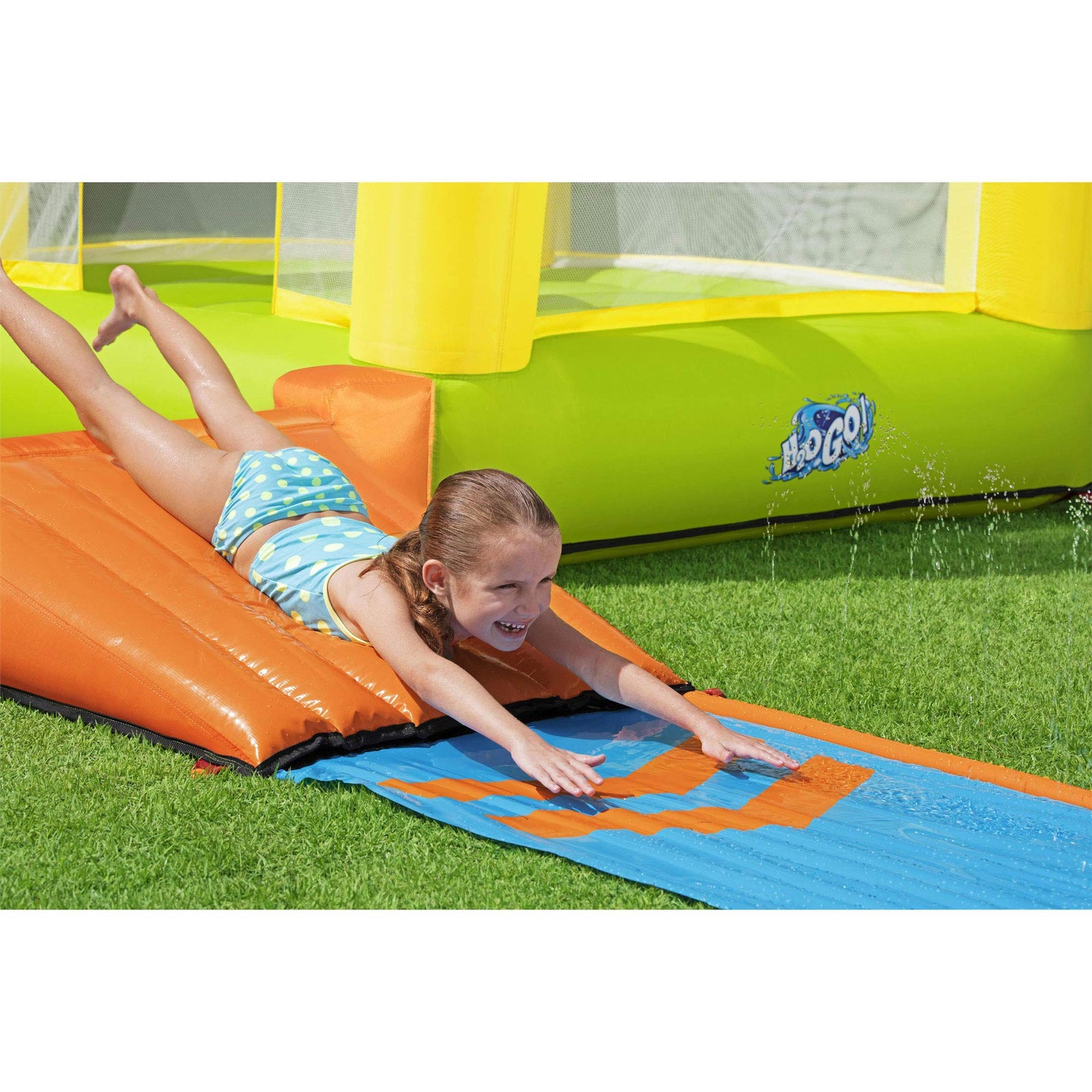 Bestway H2OGO! Splash & Dash Kids Inflatable Outdoor Bounce House and Water Slide Park