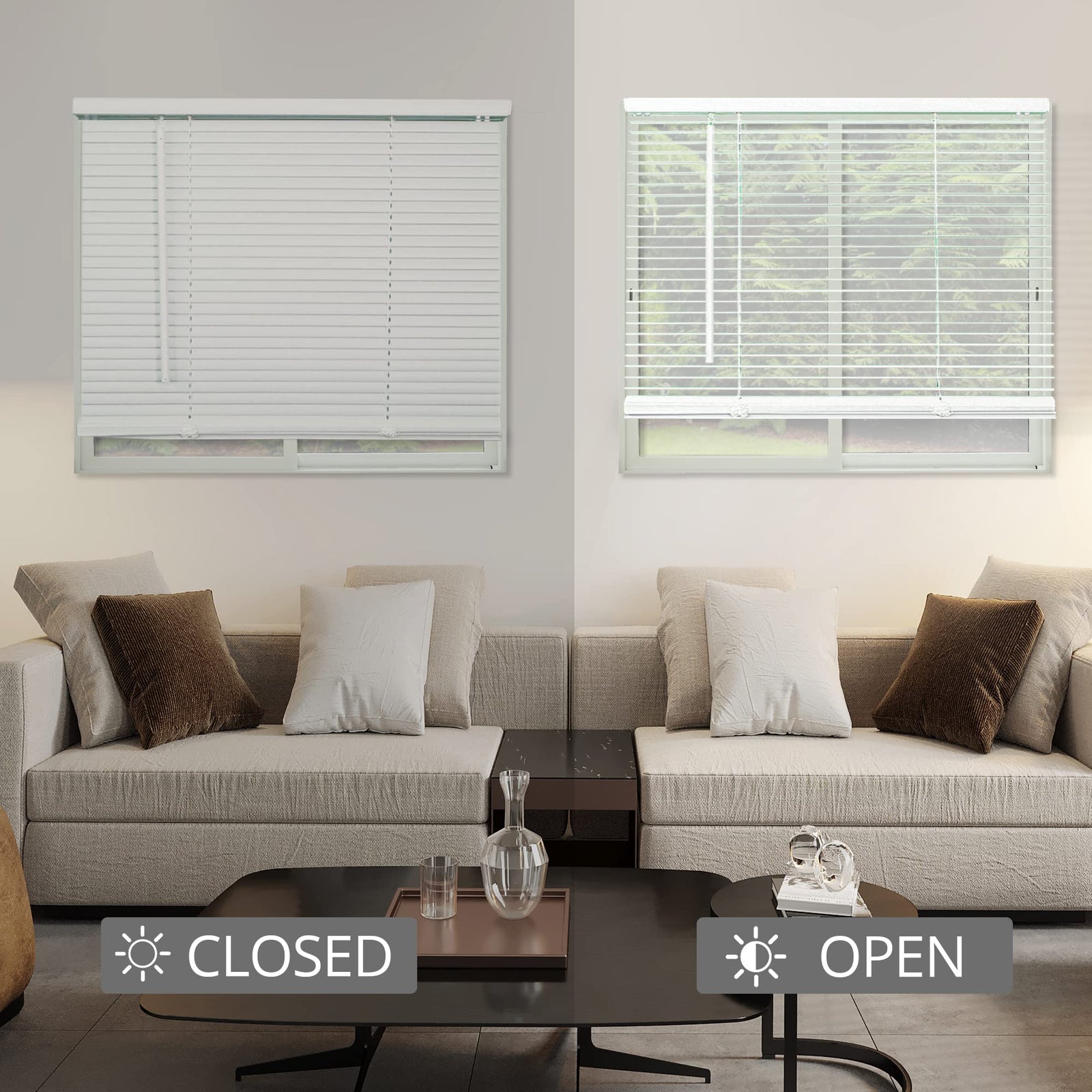 CHICOLOGY Blinds for Windows, Mini Blinds, Window Blinds, Door Blinds, Blinds & Shades, Camper Blinds, Mini Blinds for Windows, Horizontal Window Blinds, Gloss White, 12