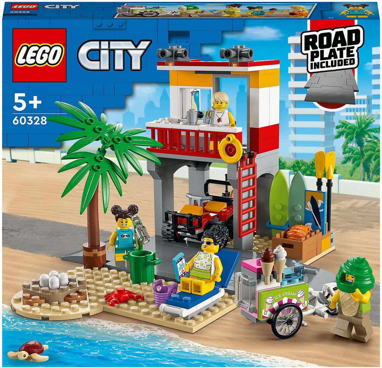 LEGO® City Beach Lifeguard Station 60328 Building Kit (211 Pieces)