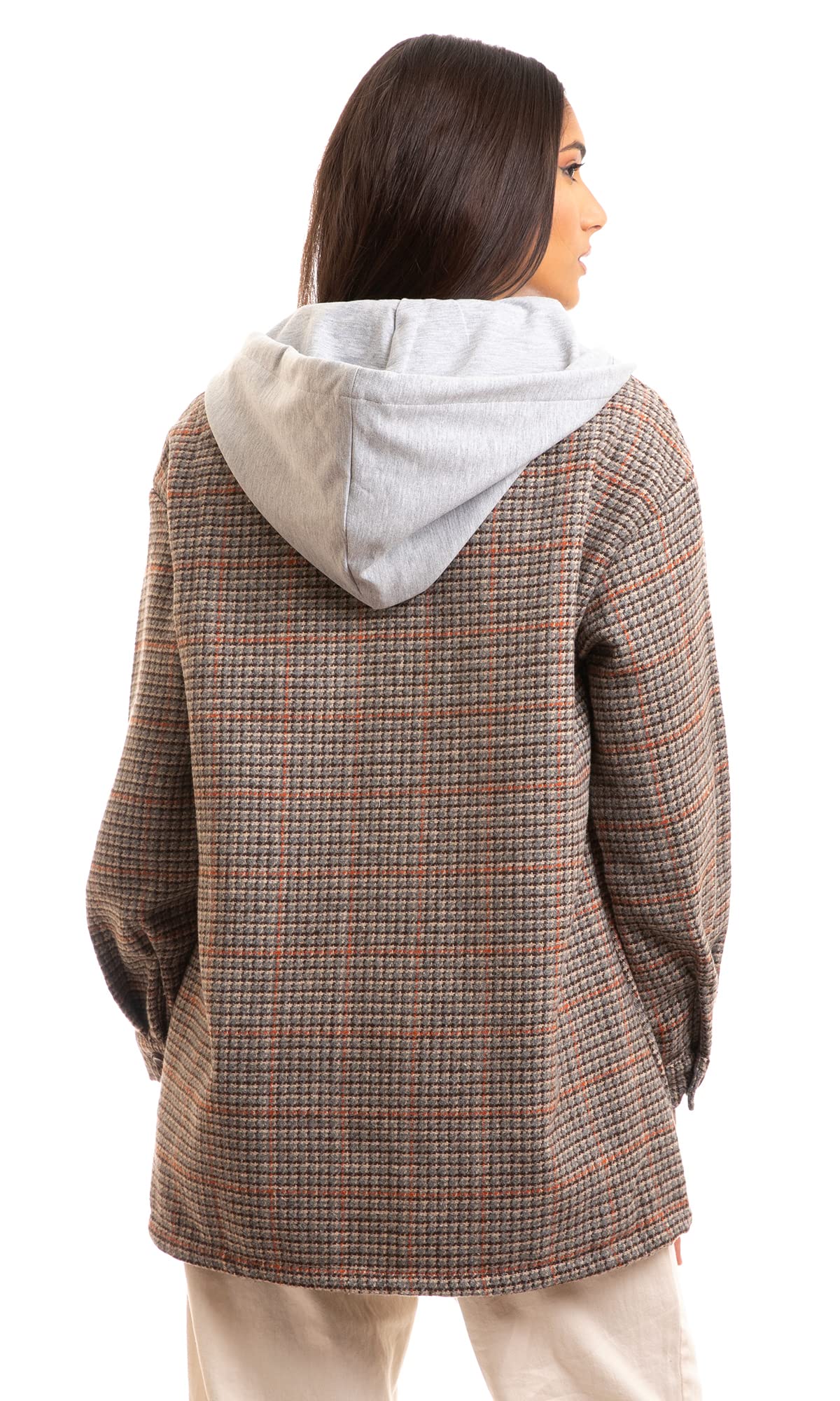 Ravin womens Ravin Women Adjustable Hooded Neck Plaids Winter Shirt Shirt