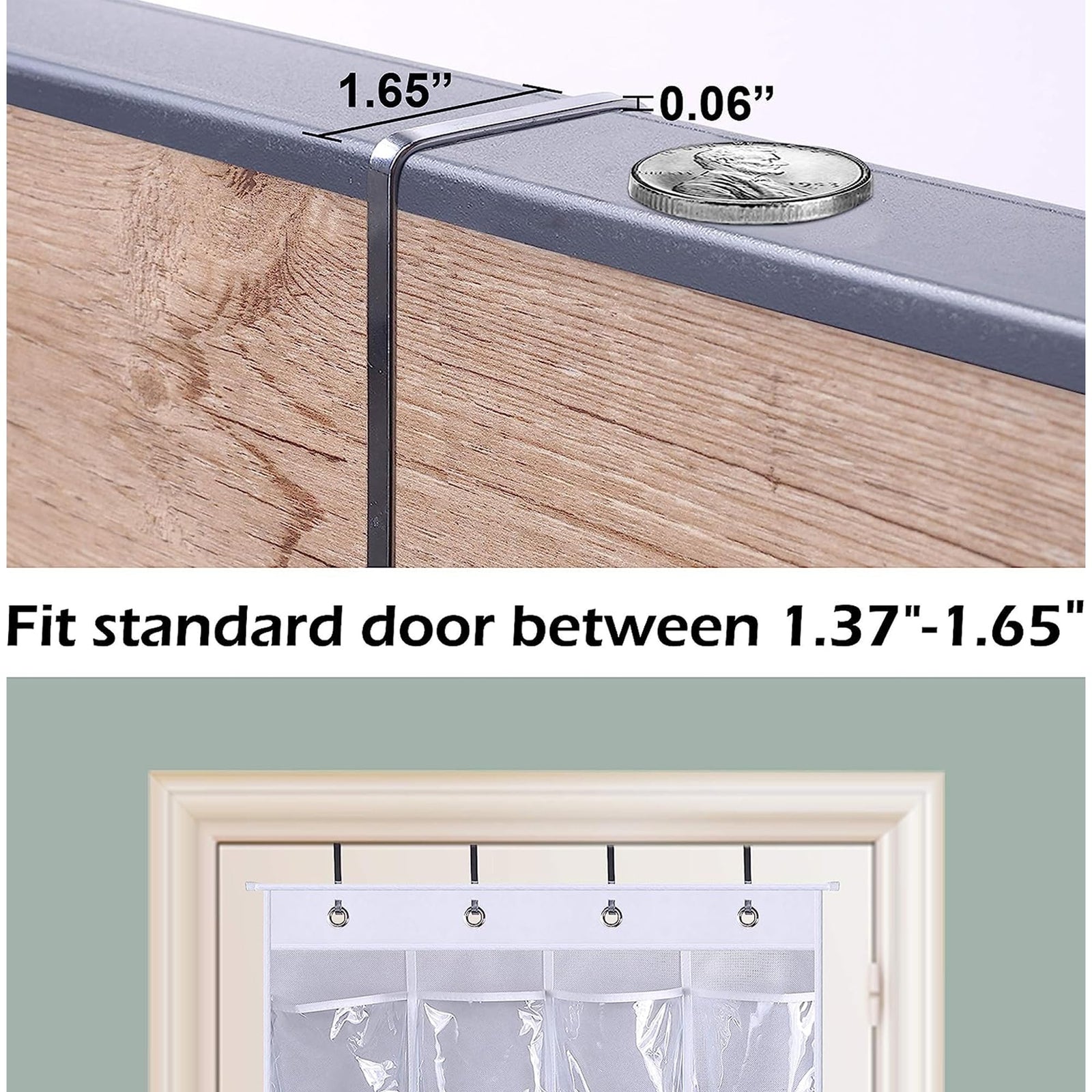 Sulfar Over The Door Clear Shoes Organizer