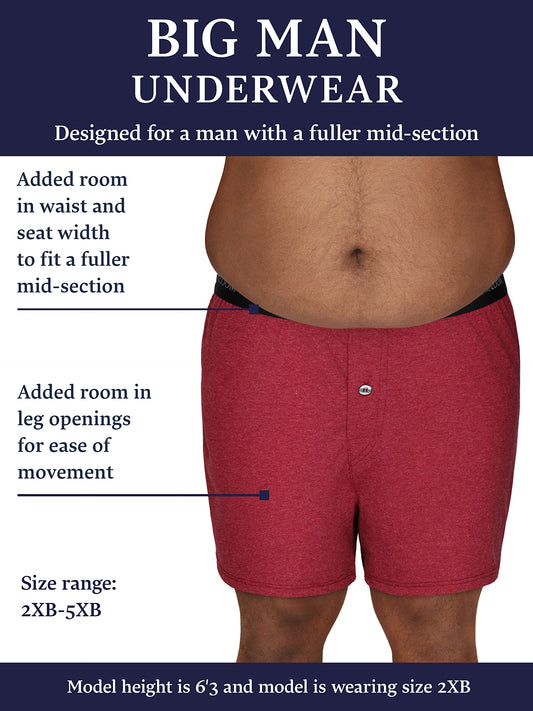 Fruit of the Loom Men's Tag-Free Boxer Shorts (Knit & Woven)  Color: Assorted Colors Size: 5XL