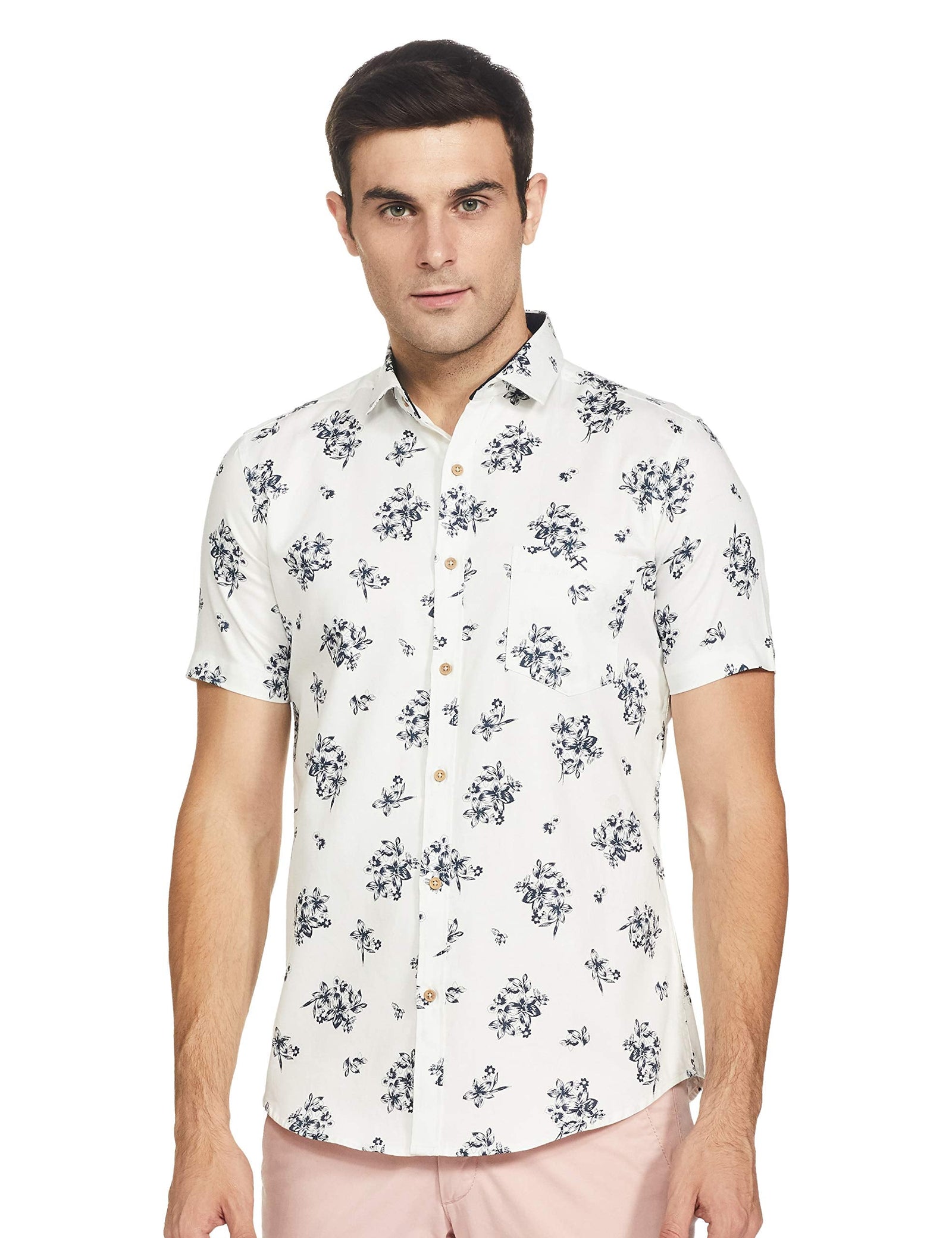 Hammersmith Men Floral Print Western Shirt (Hscsm001)