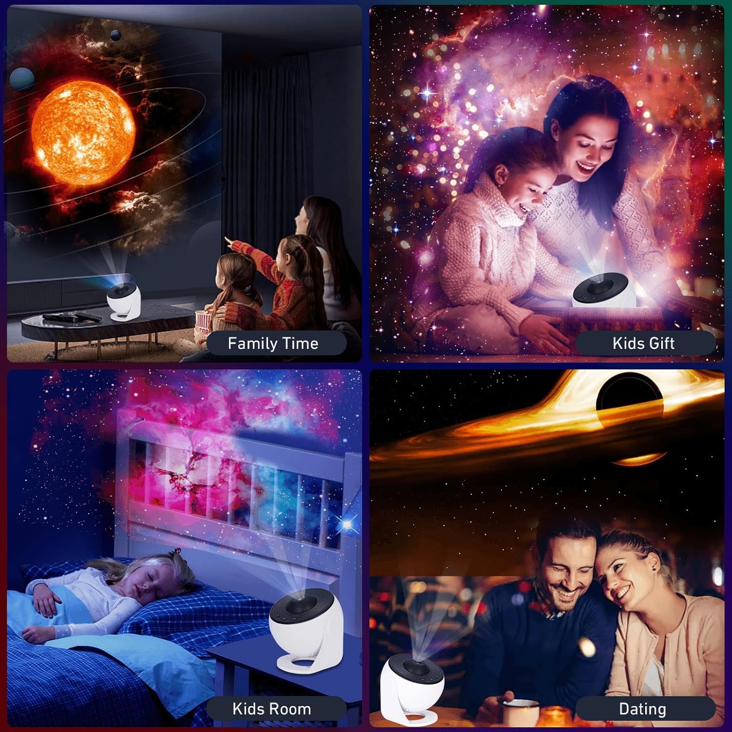 AWH Nawchedo Home Planetarium Projector Star Ceiling Projector with 13pcs Film Discs, Nebula Moon Planets Galaxy Themed Light Projection Lamp