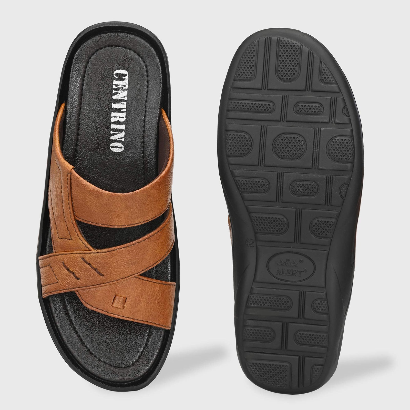 Centrino Men's Tan Thong Sandals