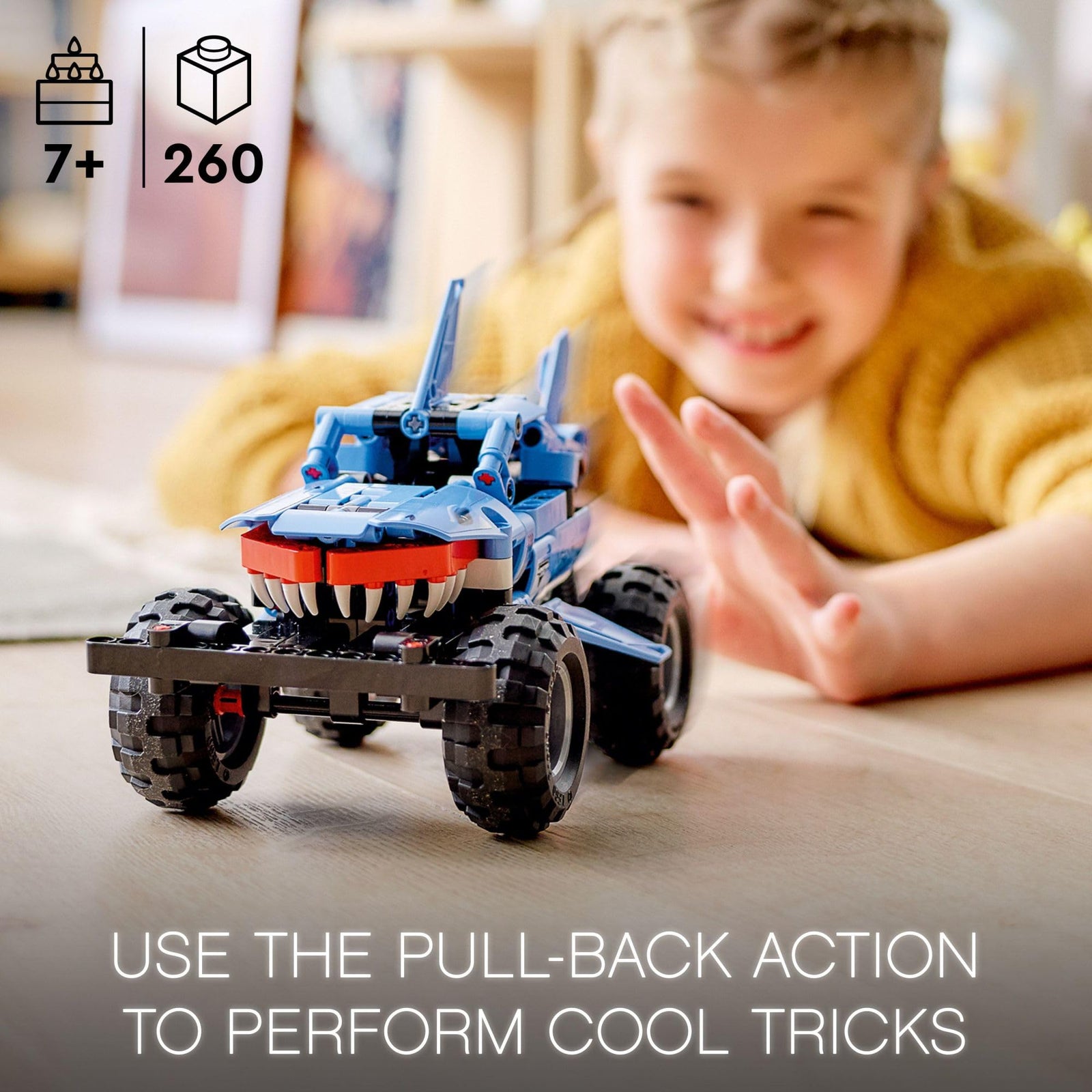 LEGO Technic Monster Jam Megalodon 42134 Building Toy Set for Kids, Boys, and Girls Ages 7+ (260 Pieces)