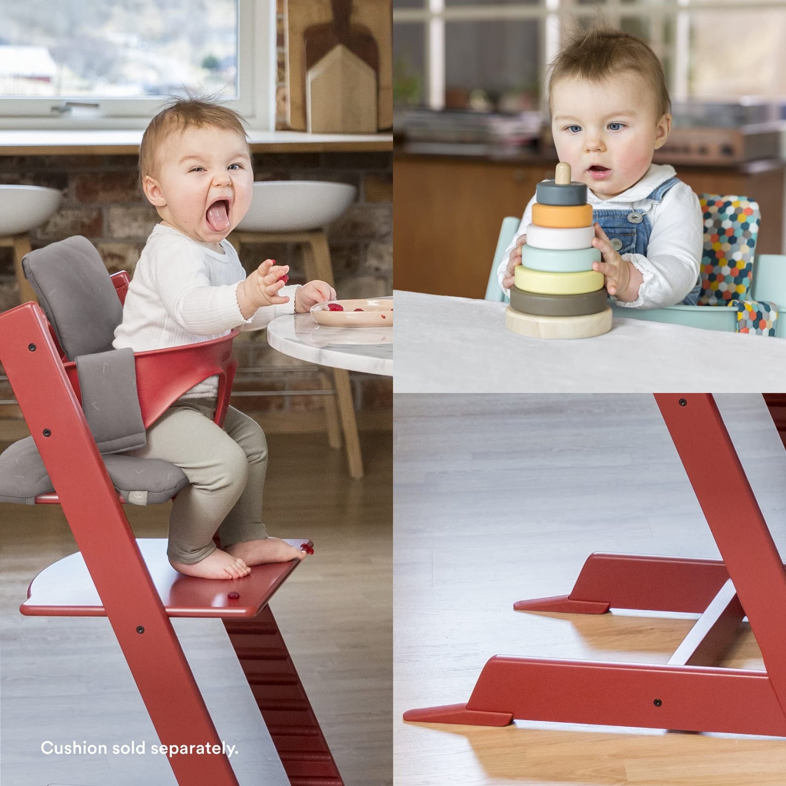 Stokke Tripp Trapp Baby Set - Convert the Tripp Trapp Chair into Baby High Chair - Removable Seat for 6-36 Months - Compatible with Tripp Trapp Models After May 2006 - Serene Pink