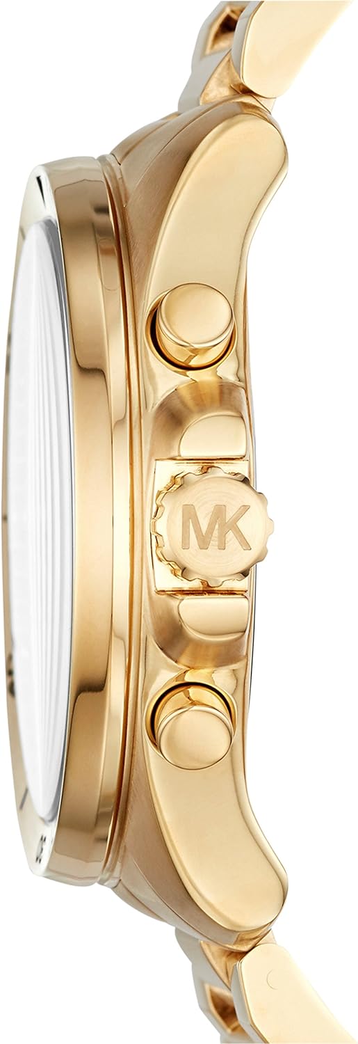 Michael Kors Men's Chronograph Round Stainless Steel Analog Watch - 44 mm - Gold/Black - MK8481