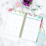 Blue Sky Day Designer for Blue Sky 2021 Weekly & Monthly Planner, Flexible Cover, Twin-Wire Binding, 12.7 cm x 20.3 cm, Peyton White