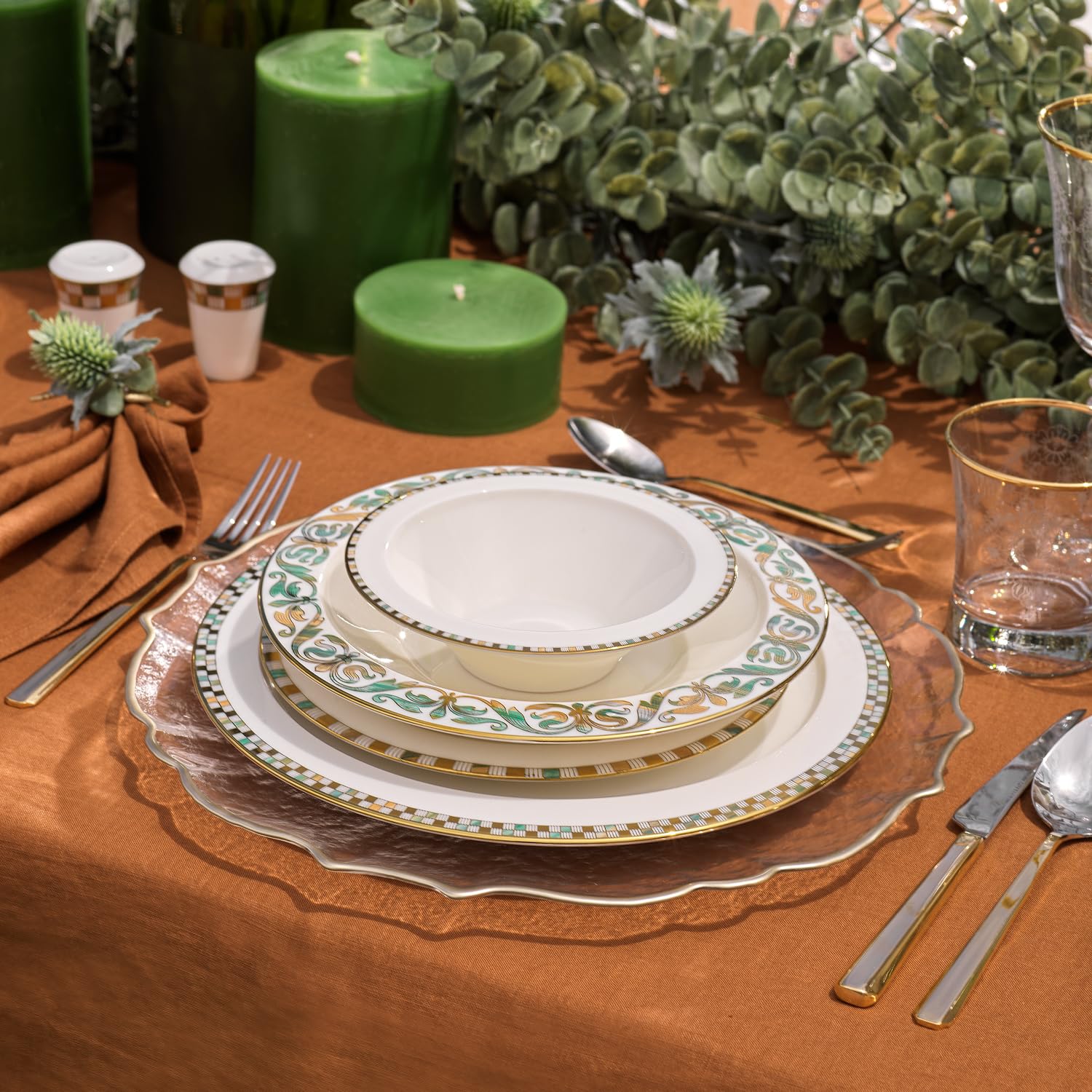 Schäfer Tılsım Jade Dinner Set 60 Pieces - Green