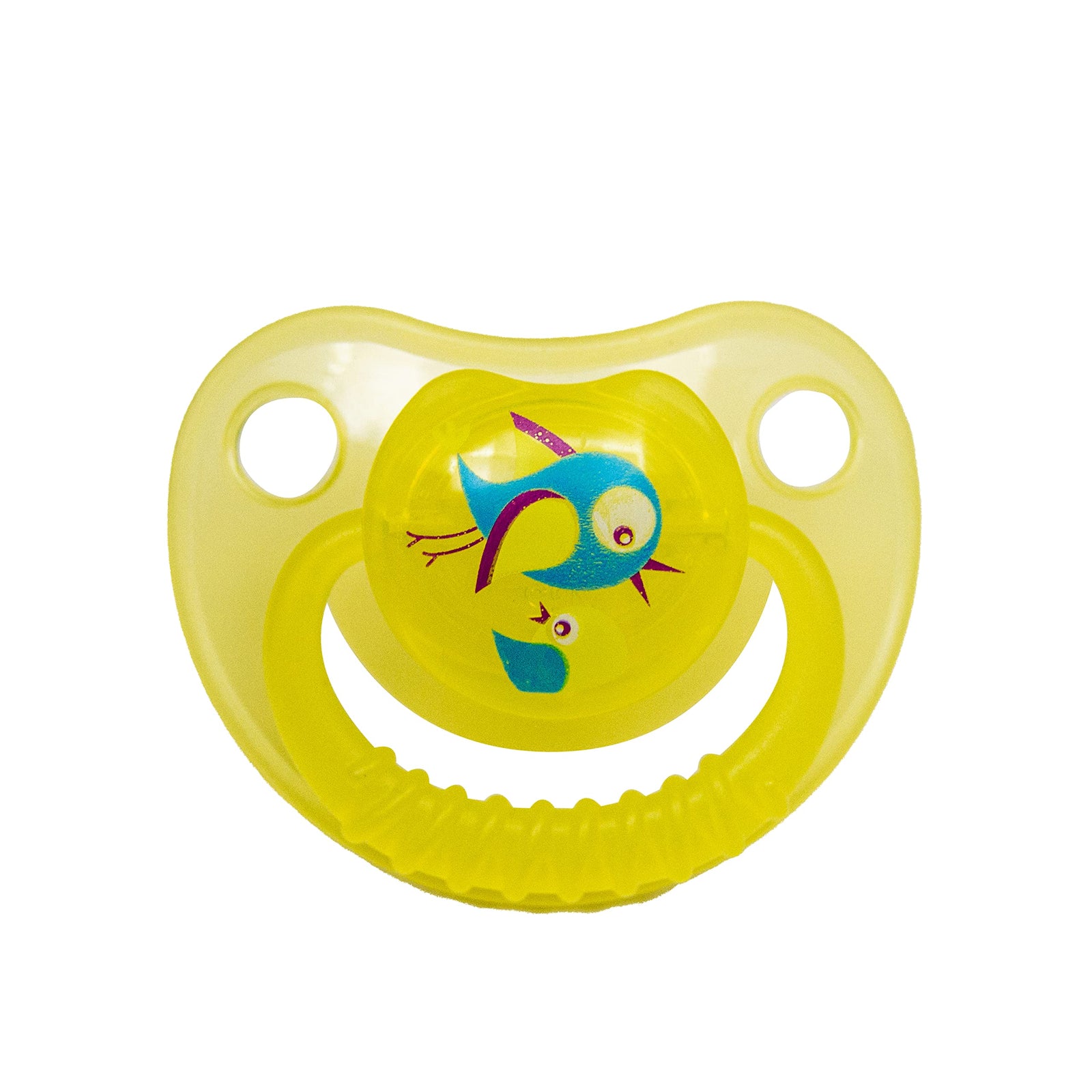 Safari Baby CHERRY SOOTHER WITH CAP +6 M yellow