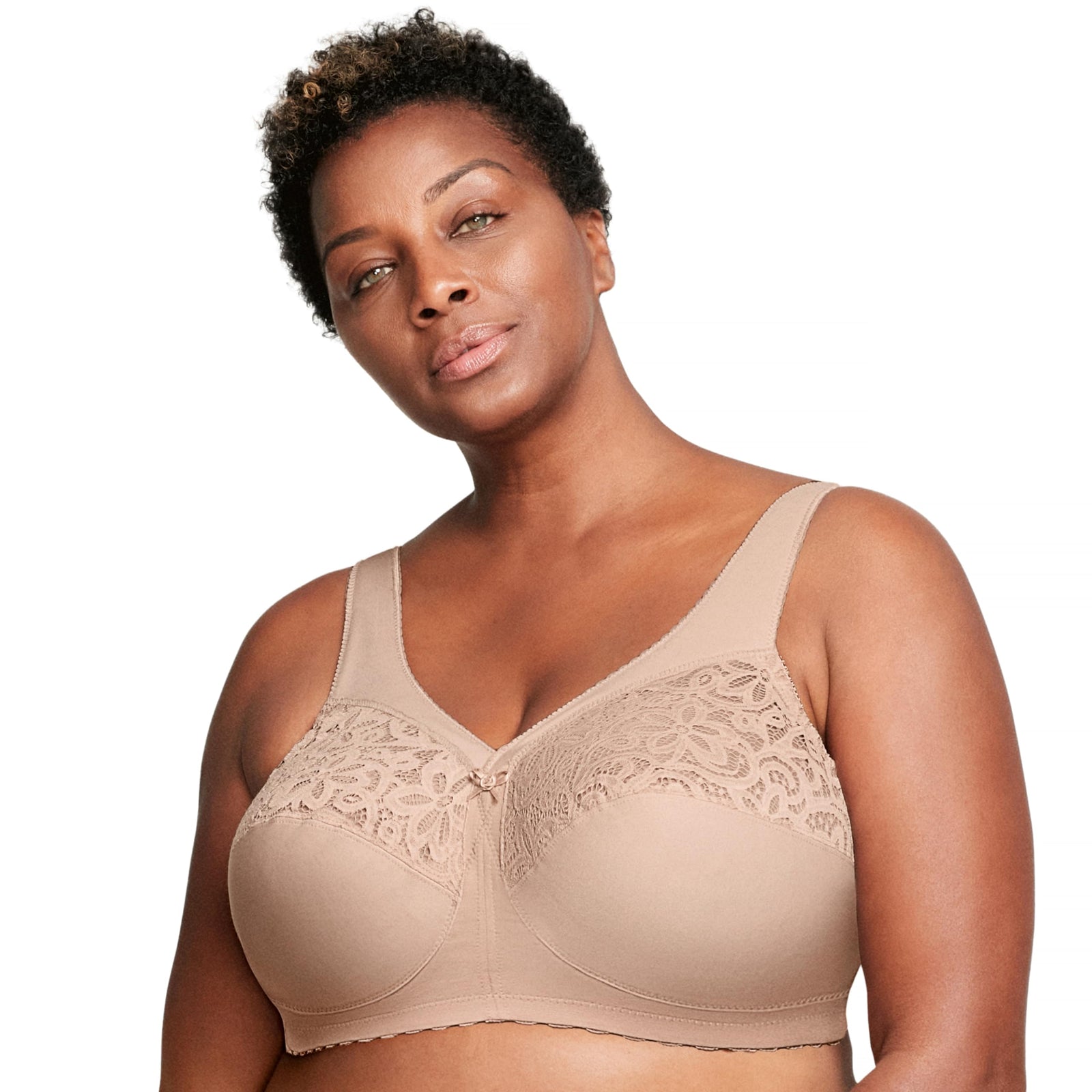 Glamorise Women's Plus Size MagicLift Cotton Support Bra Wirefree #1001