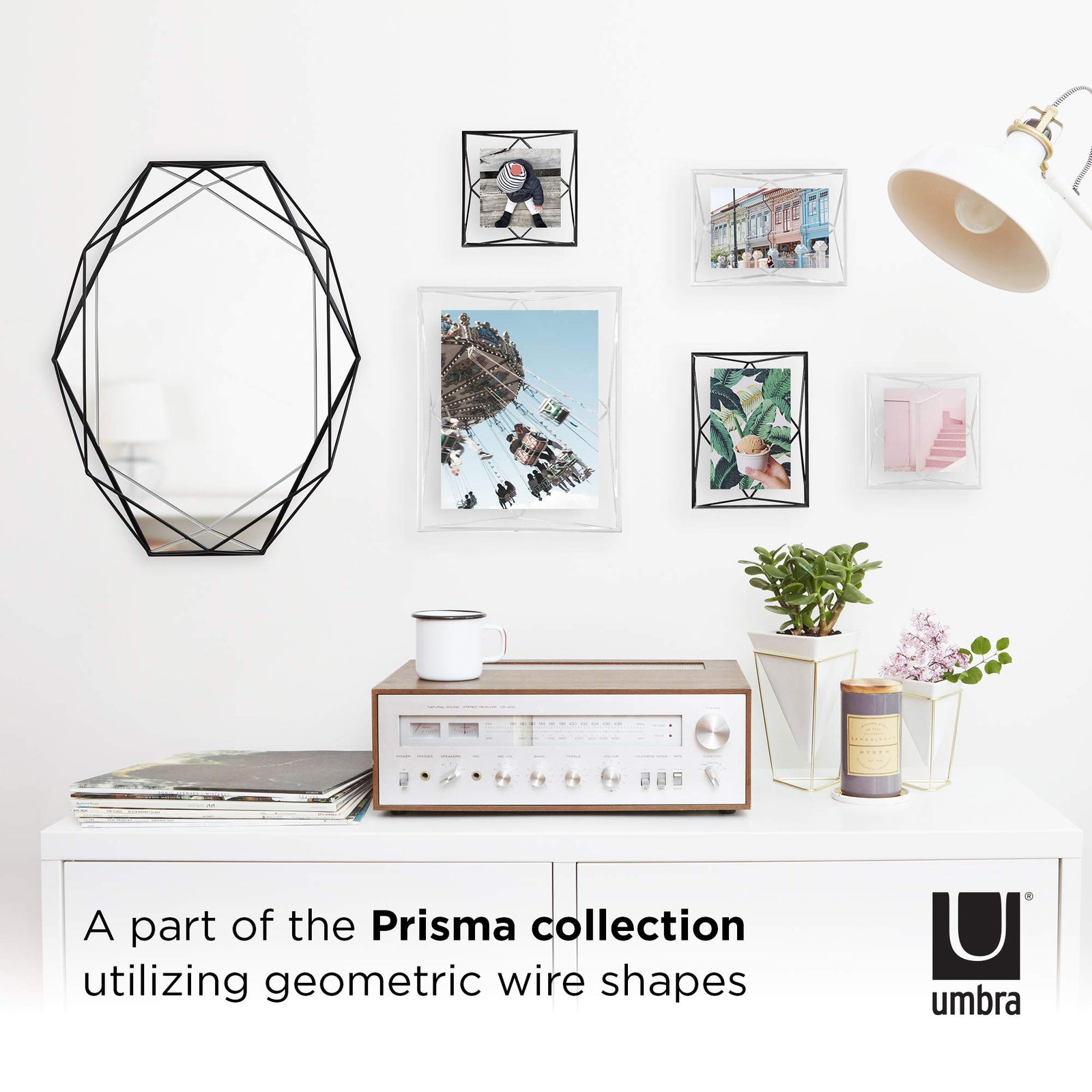 Umbra Prisma Multi Picture Frame – Photo Display for Desk or Wall, Chrome