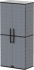 Cosmoplast Cedargrain Vertical Storage Tall Cabinet – Dark Grey