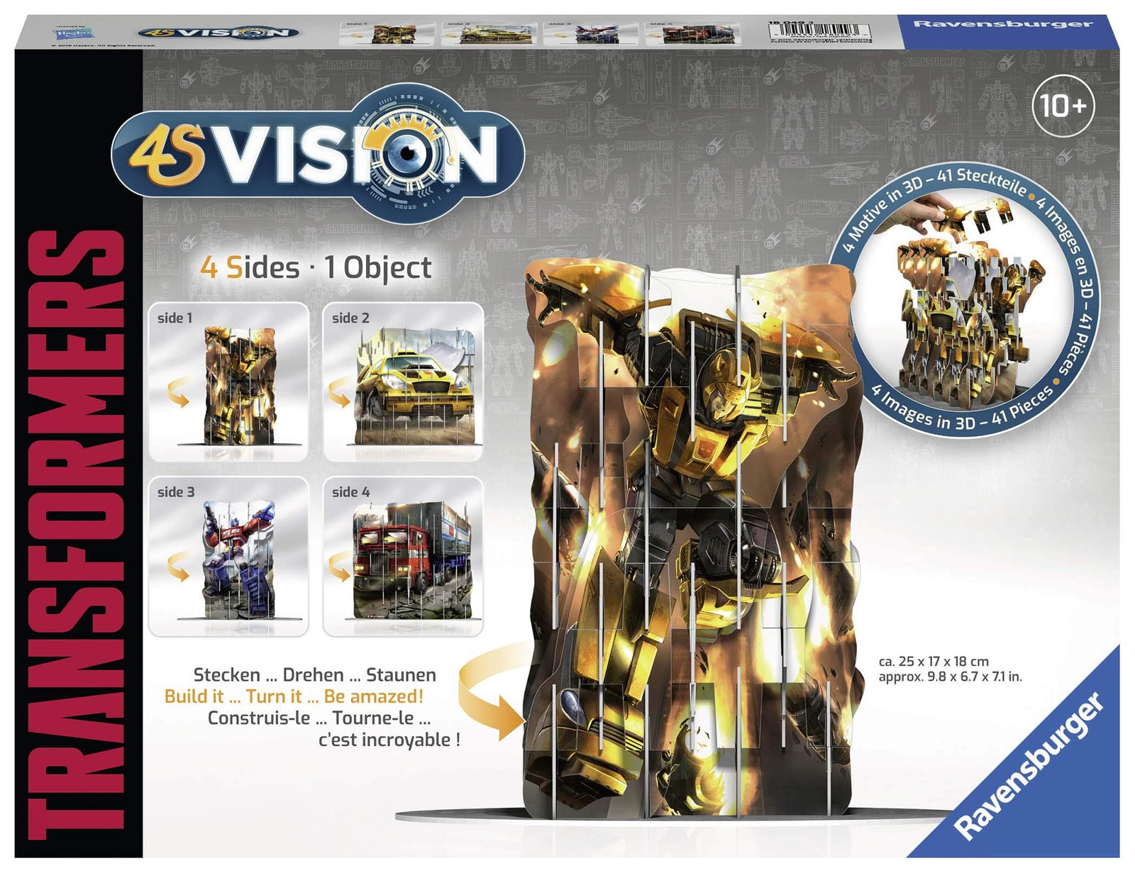 Ravensburger 4s vision transformers cats slot fit 3d puzzle [optimus prime & bumblebee]