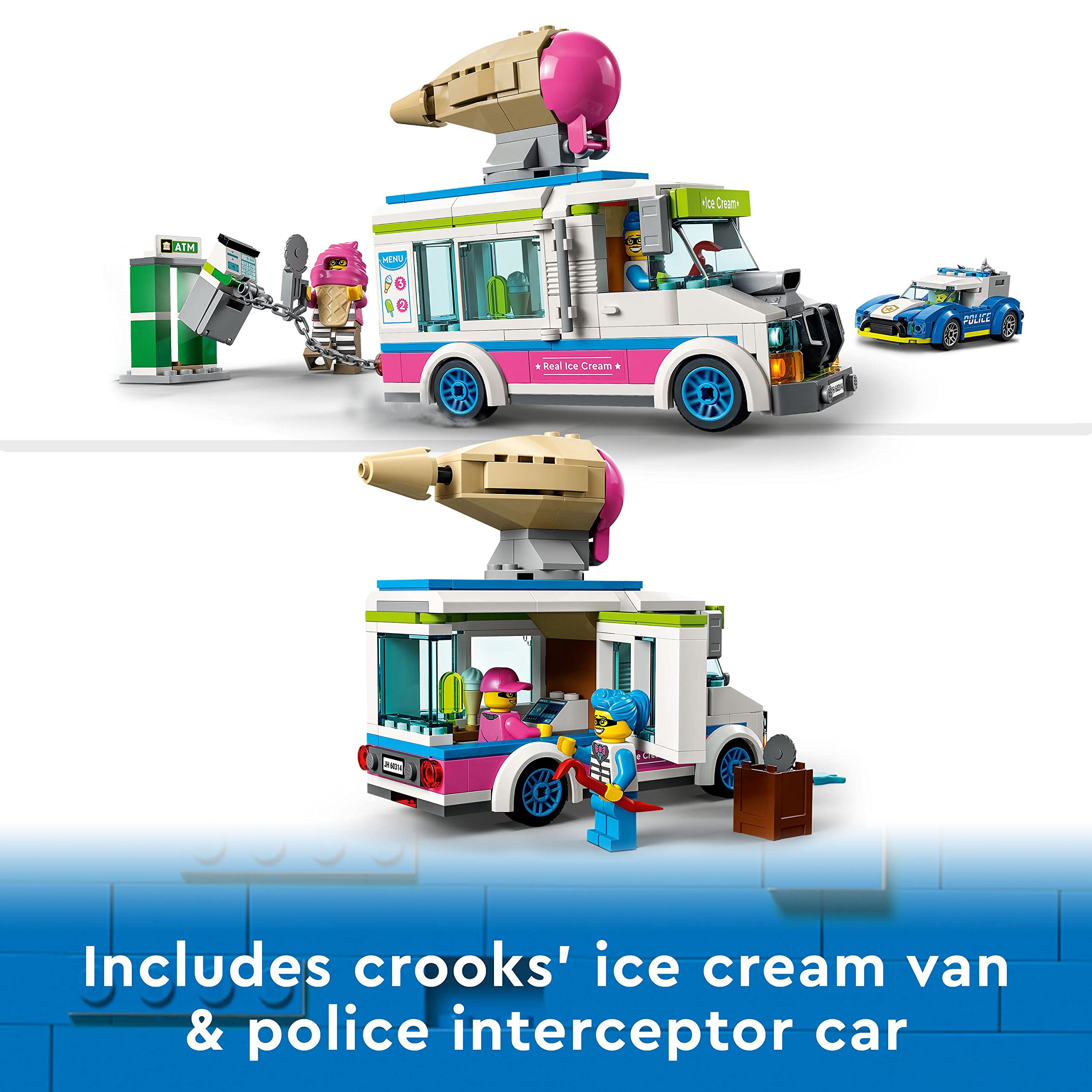 LEGO City Ice Cream Van Police Chase 60314 Building Kit (317 Pieces)