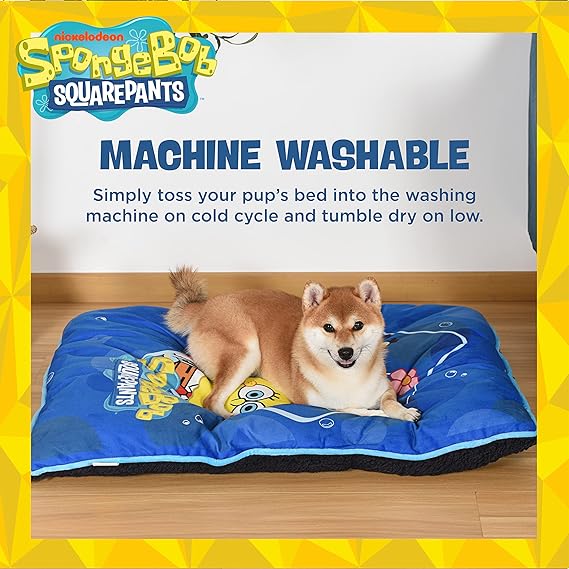 SpongeBob SquarePants Bikini Bottom Napper Dog Bed | Durable Washable Dog Bed from SpongeBob, SpongeBob Plush Washable Dog Bed | Soft and Plush Dog Bed, SpongeBob Dog Bed, Bed for Dogs, Cute Dog Bed