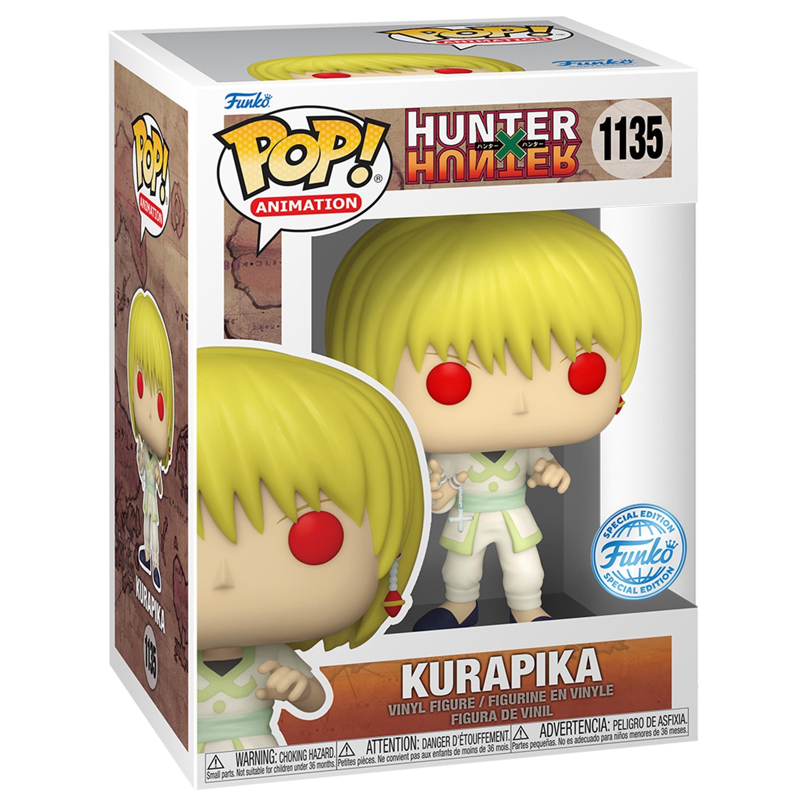 Funko Pop! Animation: Hunter x Hunter - Kurapika w/Chain (Exc), Collectible Vinyl Figure - 63217