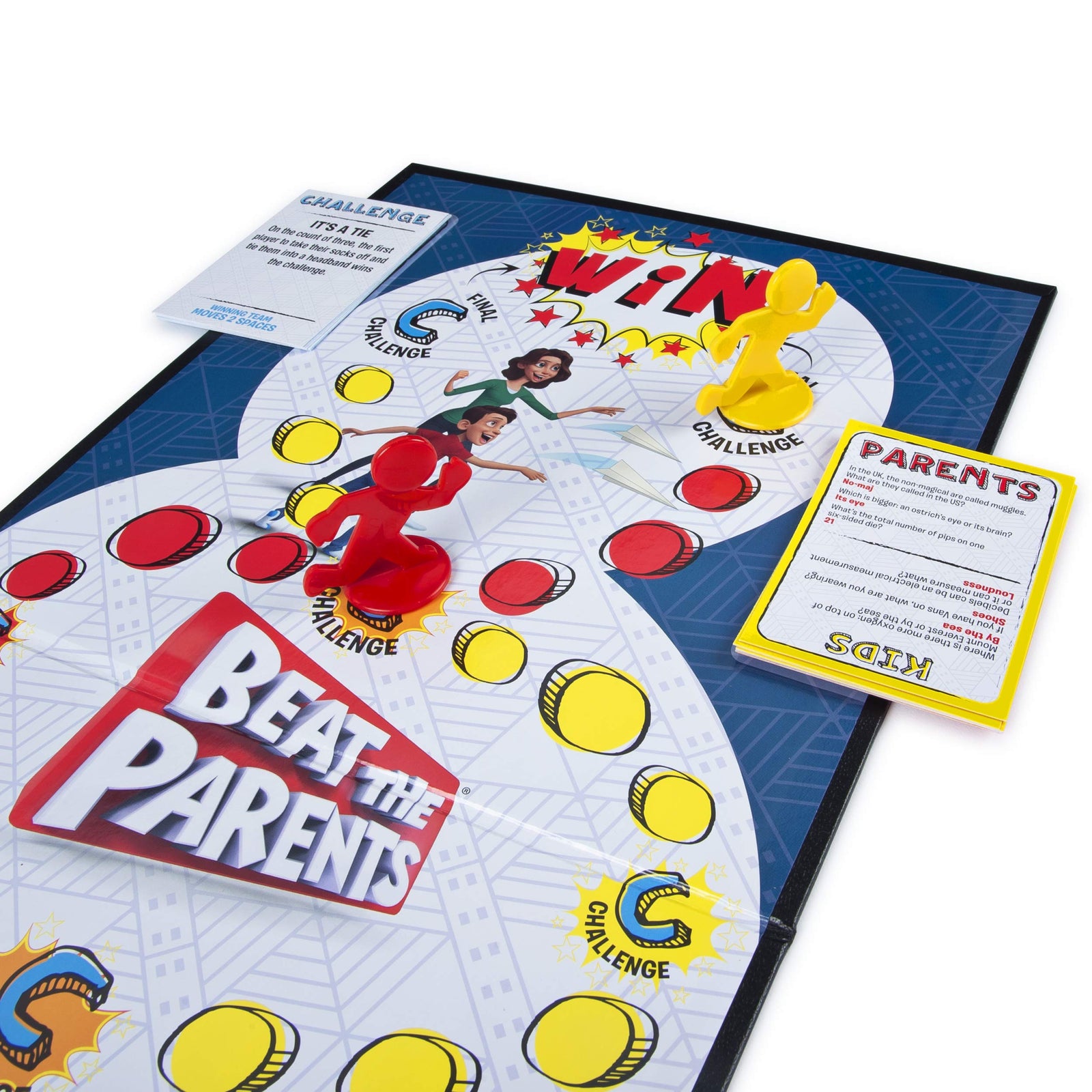 Spin Master Games Beat the Parents, Family Board Game of Kids vs. Parents with Wacky Challenges (Edition May Vary)