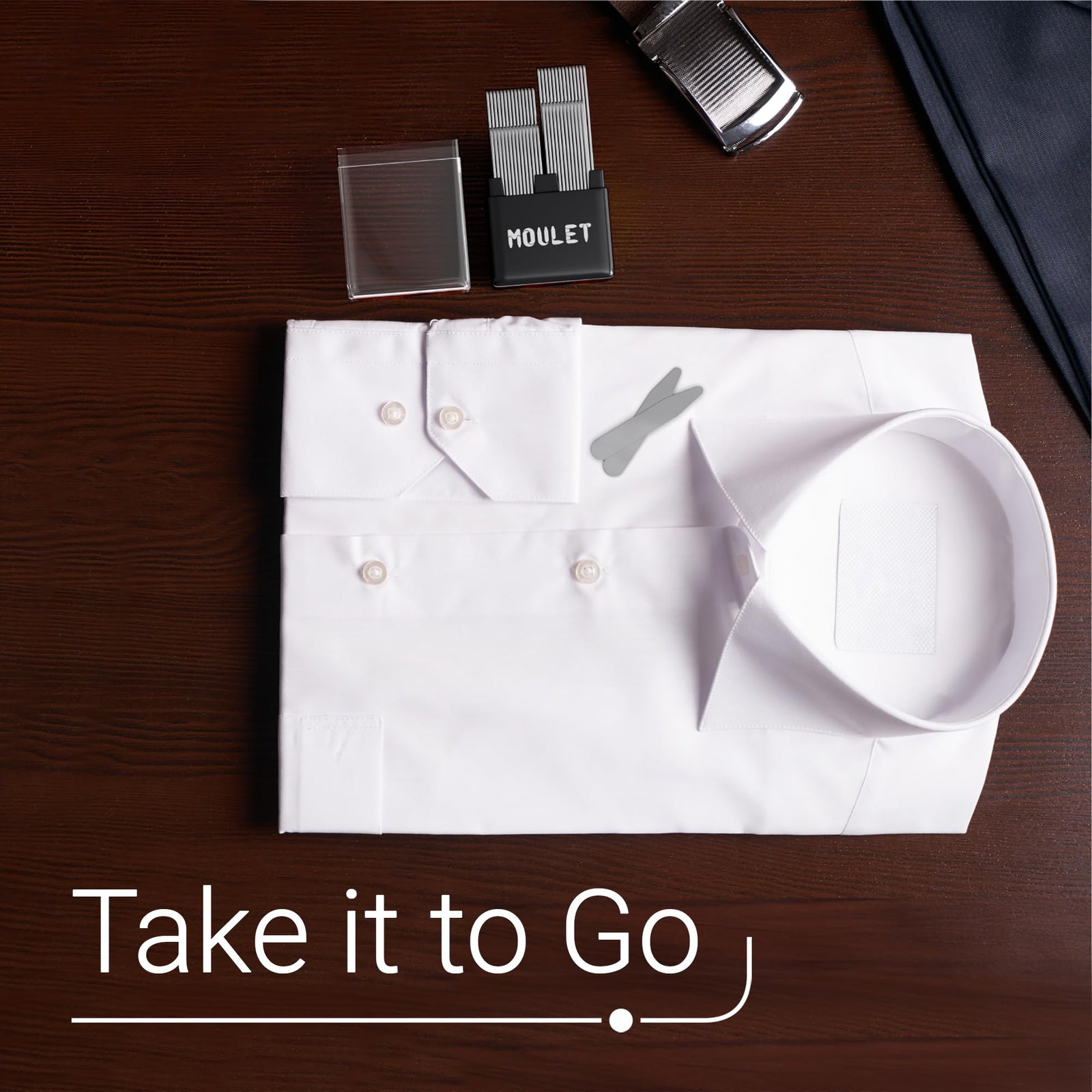 56 Collar Stays for Men's Dress Shirts - Premium Dress Shirt Collar Inserts, 4 Sizes