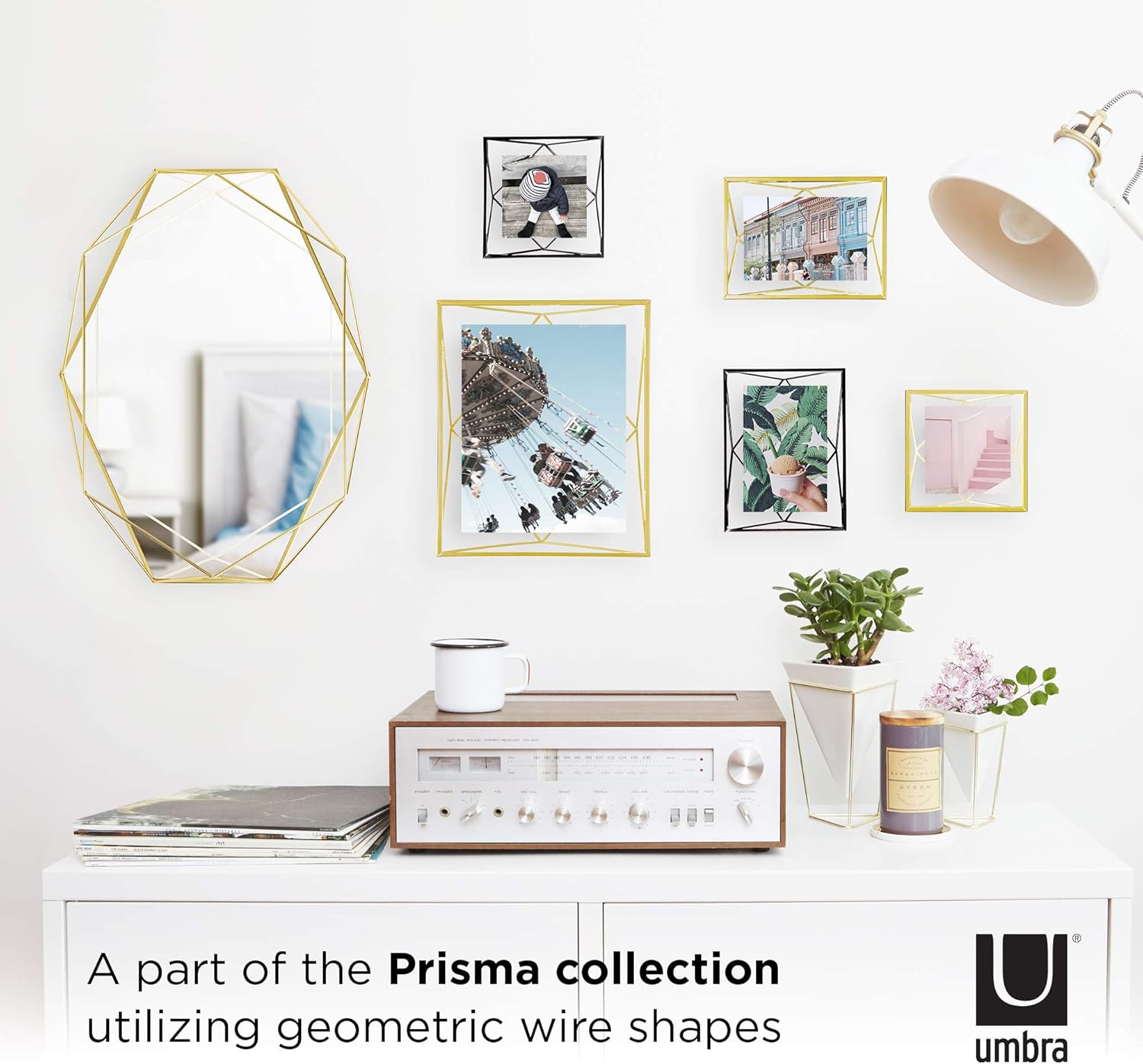 Umbra Prisma Multi Picture Frame – Photo Display for Desk or Wall, Chrome