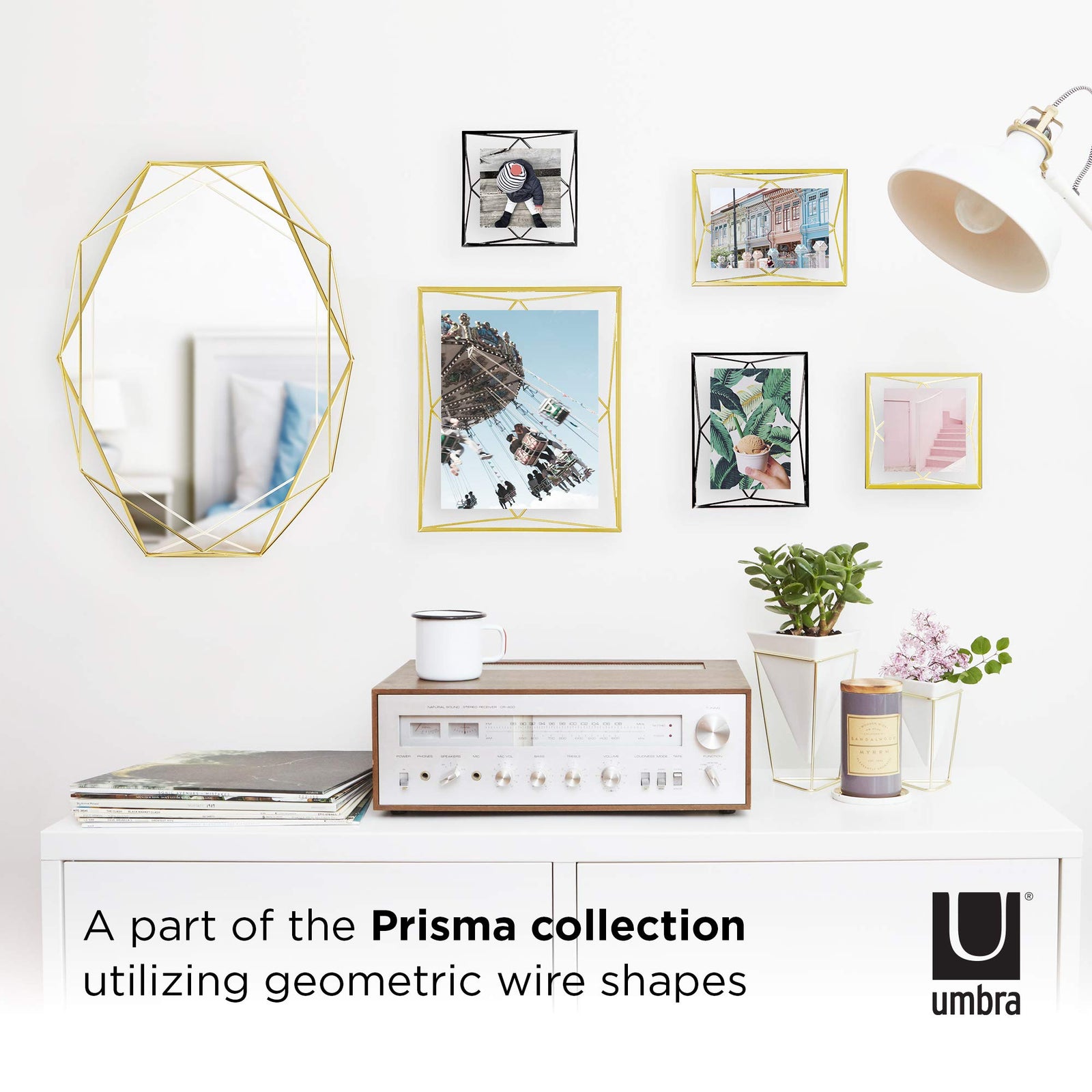 Umbra Prisma Multi Picture Frame – Photo Display for Desk or Wall, Chrome