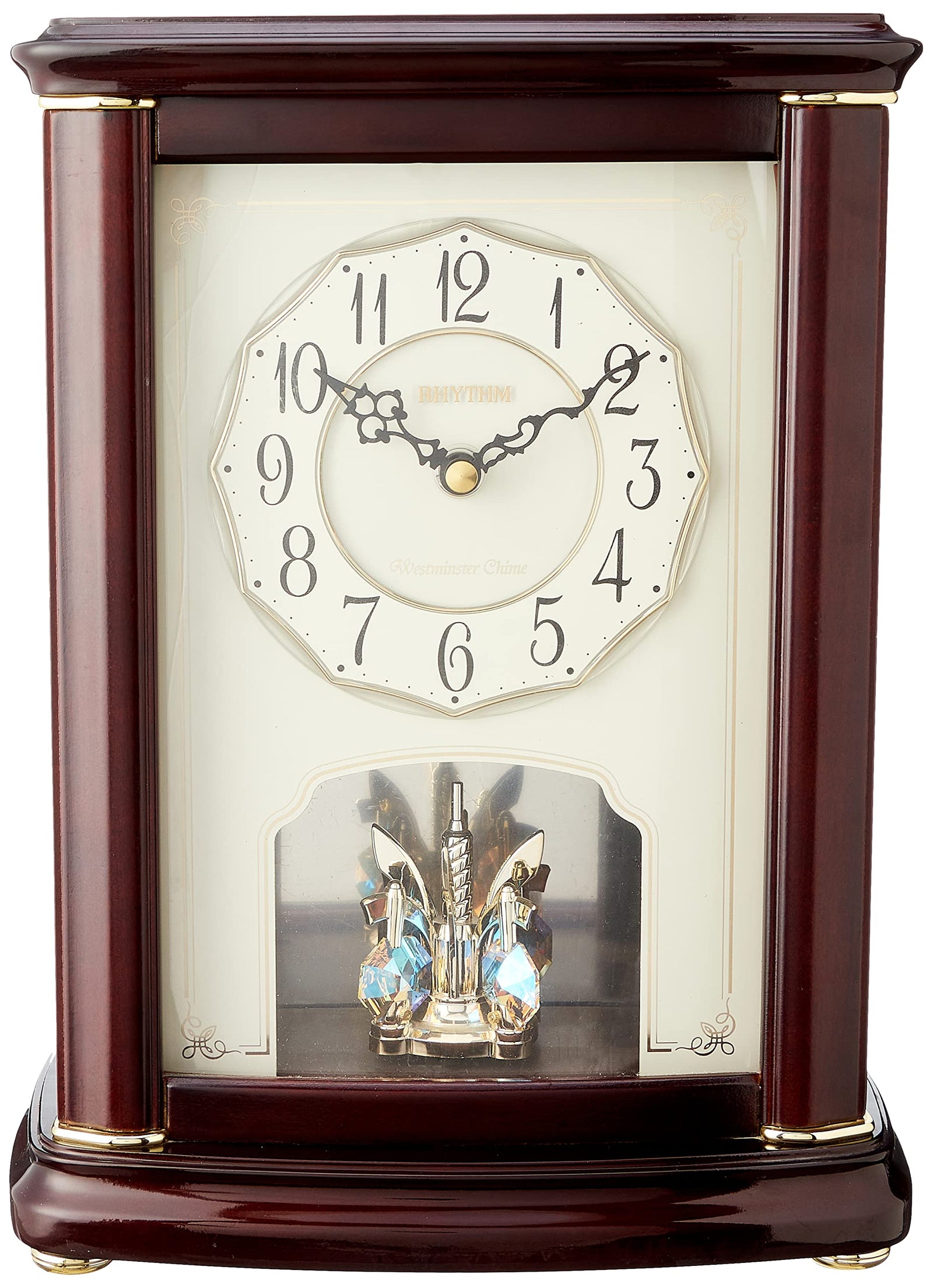 Rhythm crh212nr06 desk clock - brown