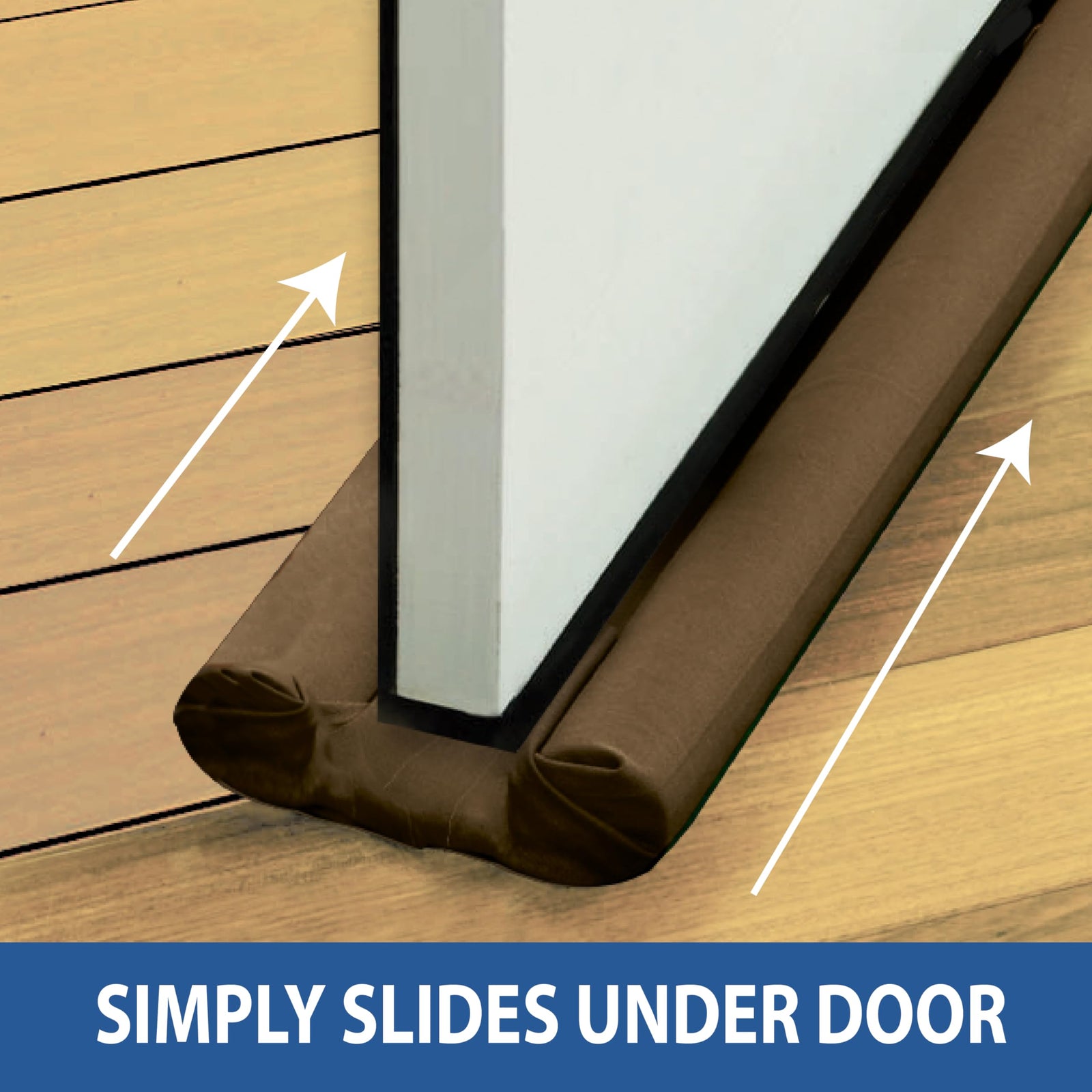 Twin Draft Guard Door Draft Stopper ,Original Door Draft Stopper, Single, Brown Year-Round Insulator, Trademarked and Patented Under Door Draft Stopper