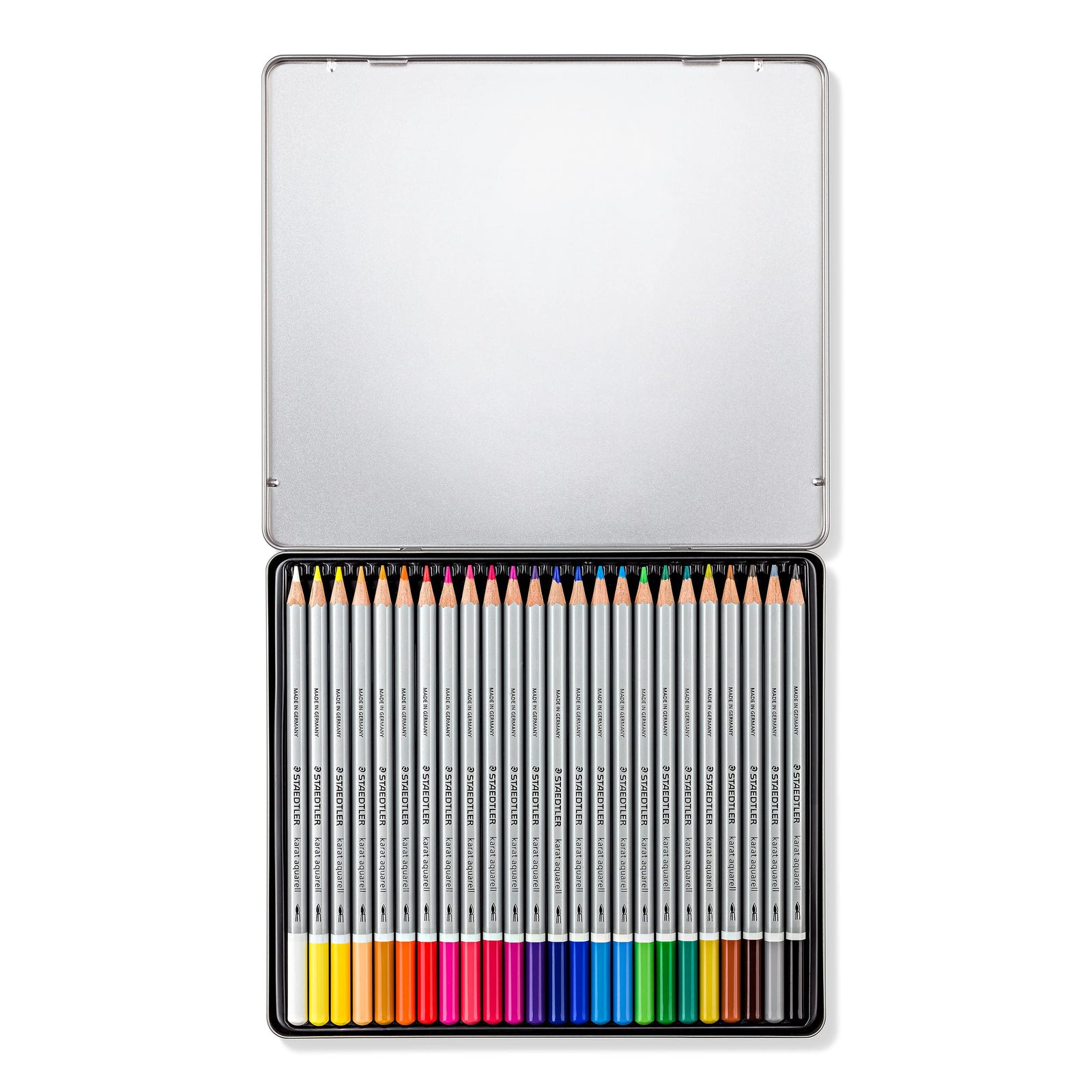 Staedtler Karat 125M24 Aquarell Colored Pencils In Metal Box - Set Of 24