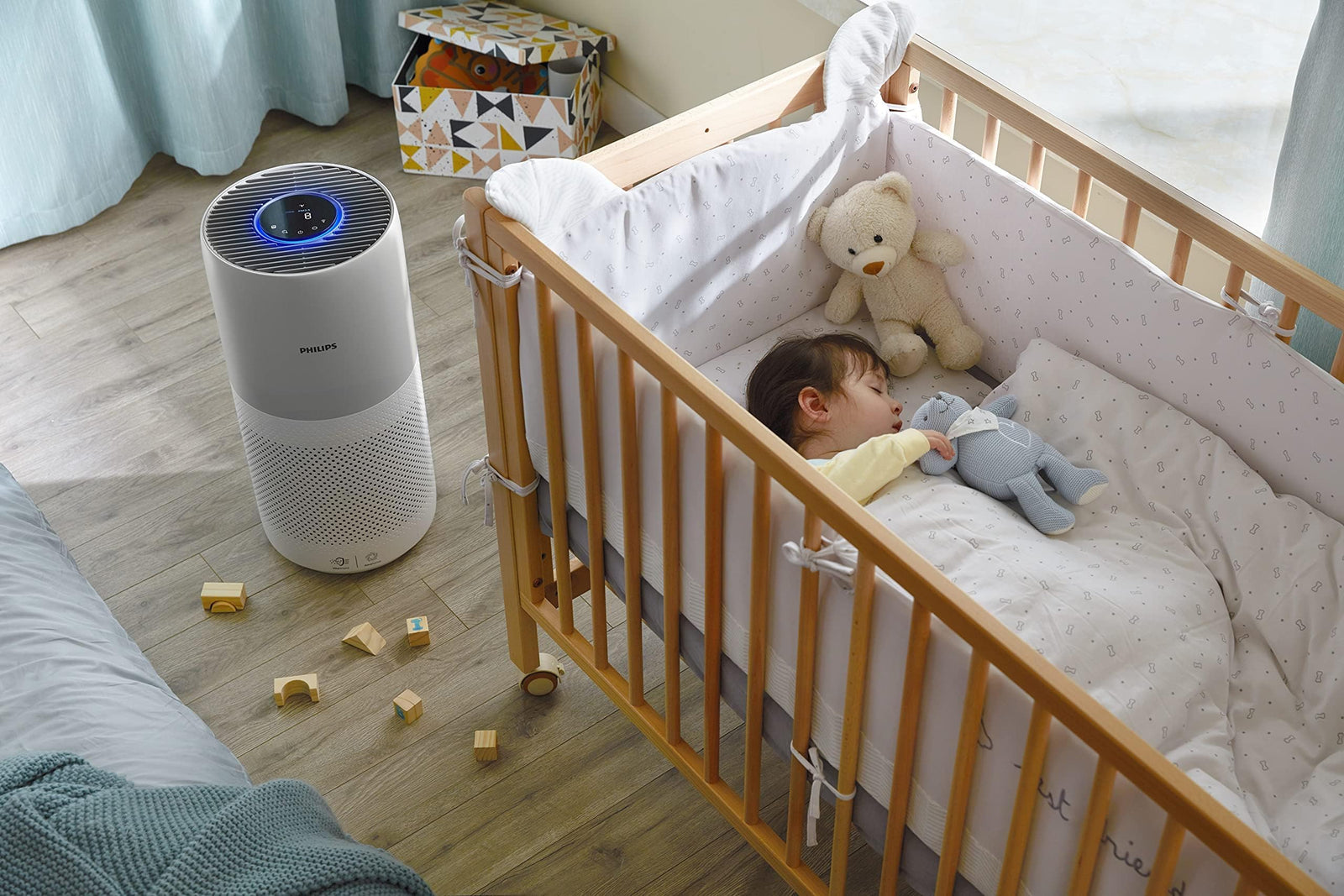 Philips 2000i Series Air Purifier - Large Rooms up to 98 m², HEPA & Active Carbon filter, Quite Sleep Mode - AC2939/90 White