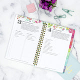 Blue Sky Day Designer for Blue Sky 2021 Weekly & Monthly Planner, Flexible Cover, Twin-Wire Binding, 12.7 cm x 20.3 cm, Peyton White