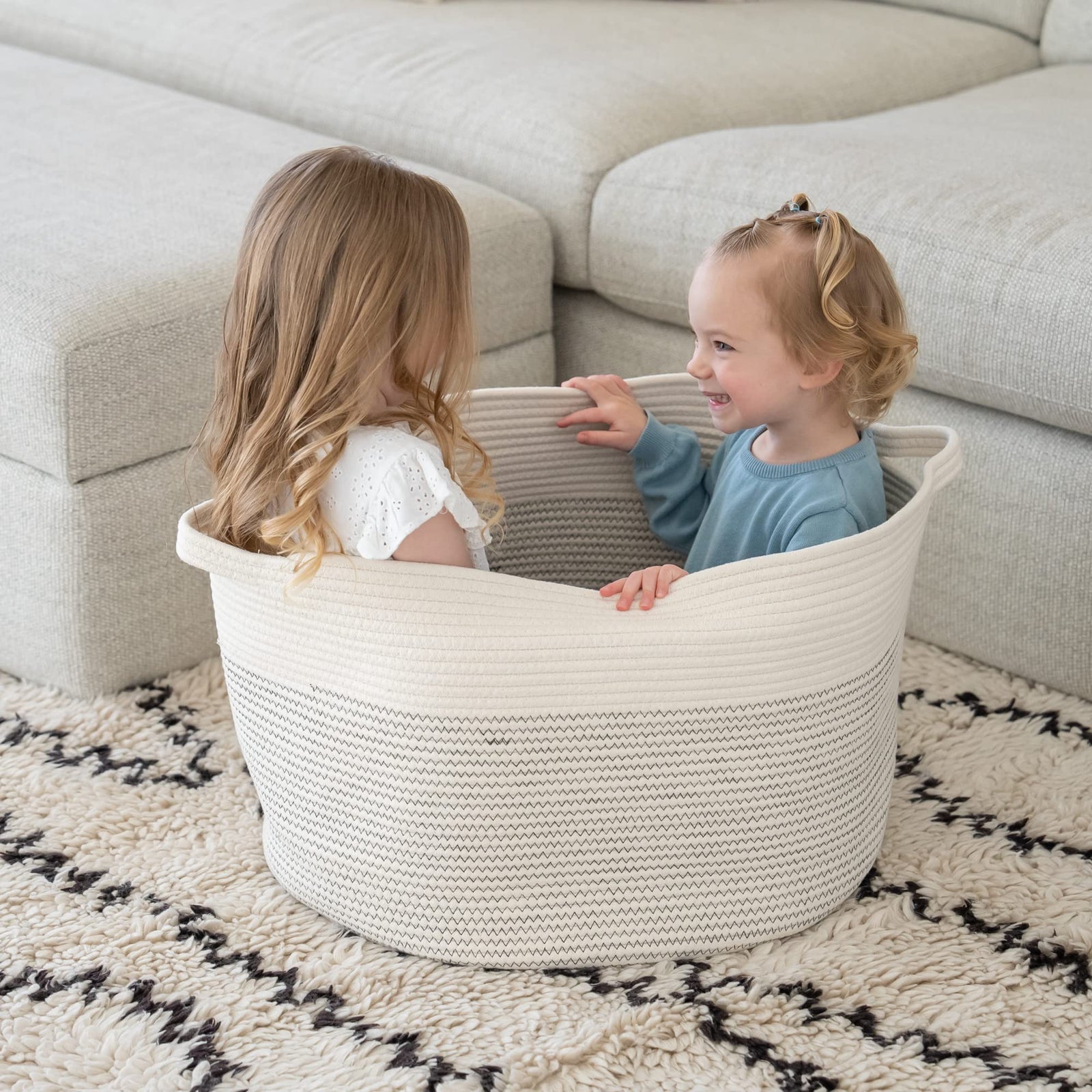 Little Hippo Baskets XXXL Large Cotton Rope 22