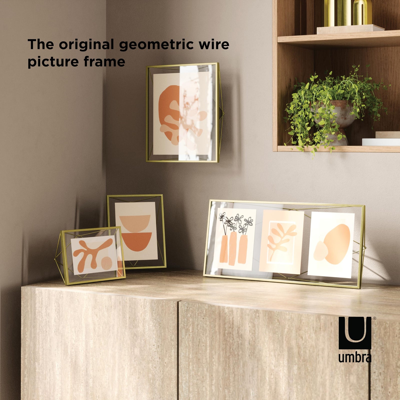 Umbra Prisma Multi Picture Frame – Photo Display for Desk or Wall, Chrome