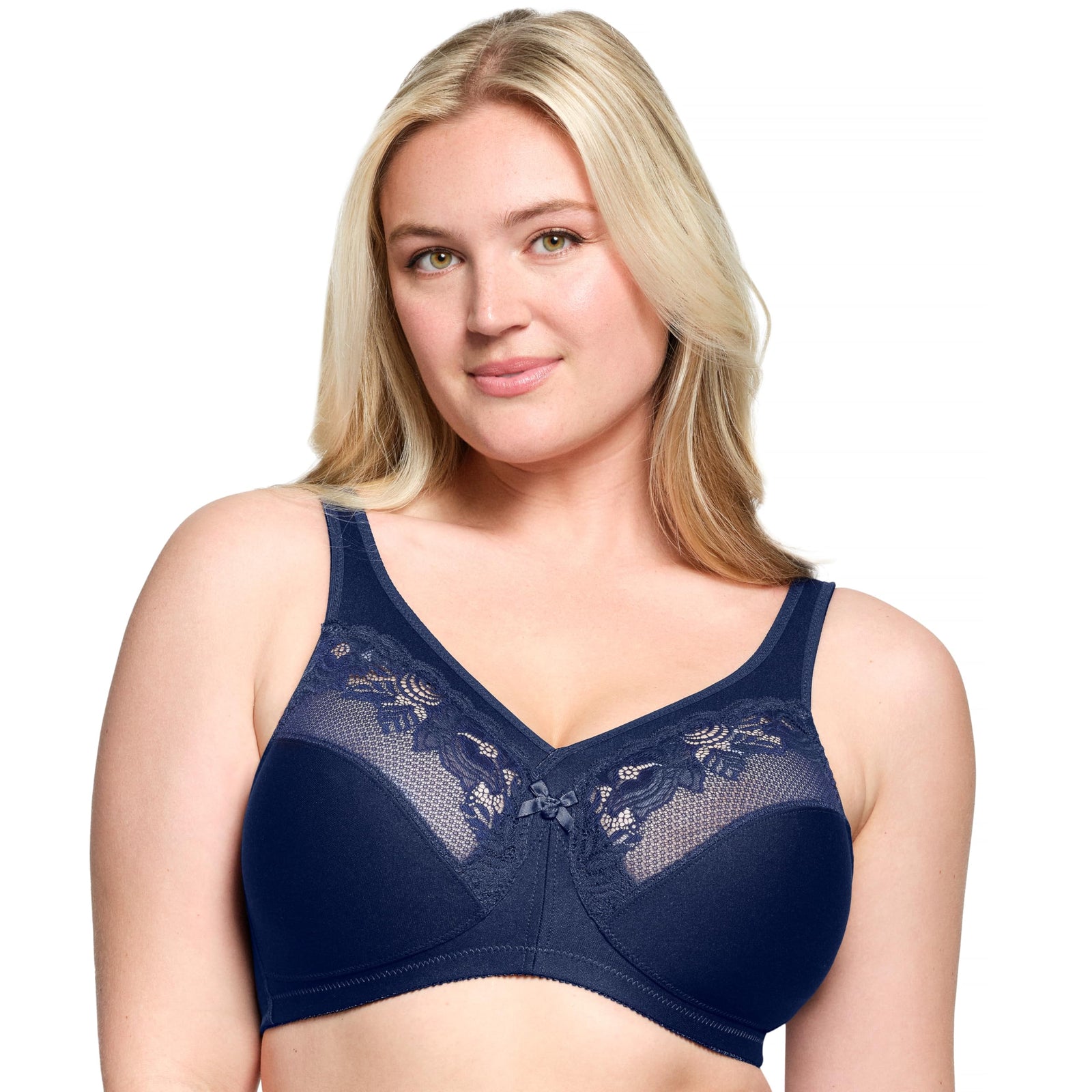 Glamorise Women's Full Figure Wirefree Minimizer Support Bra #1003