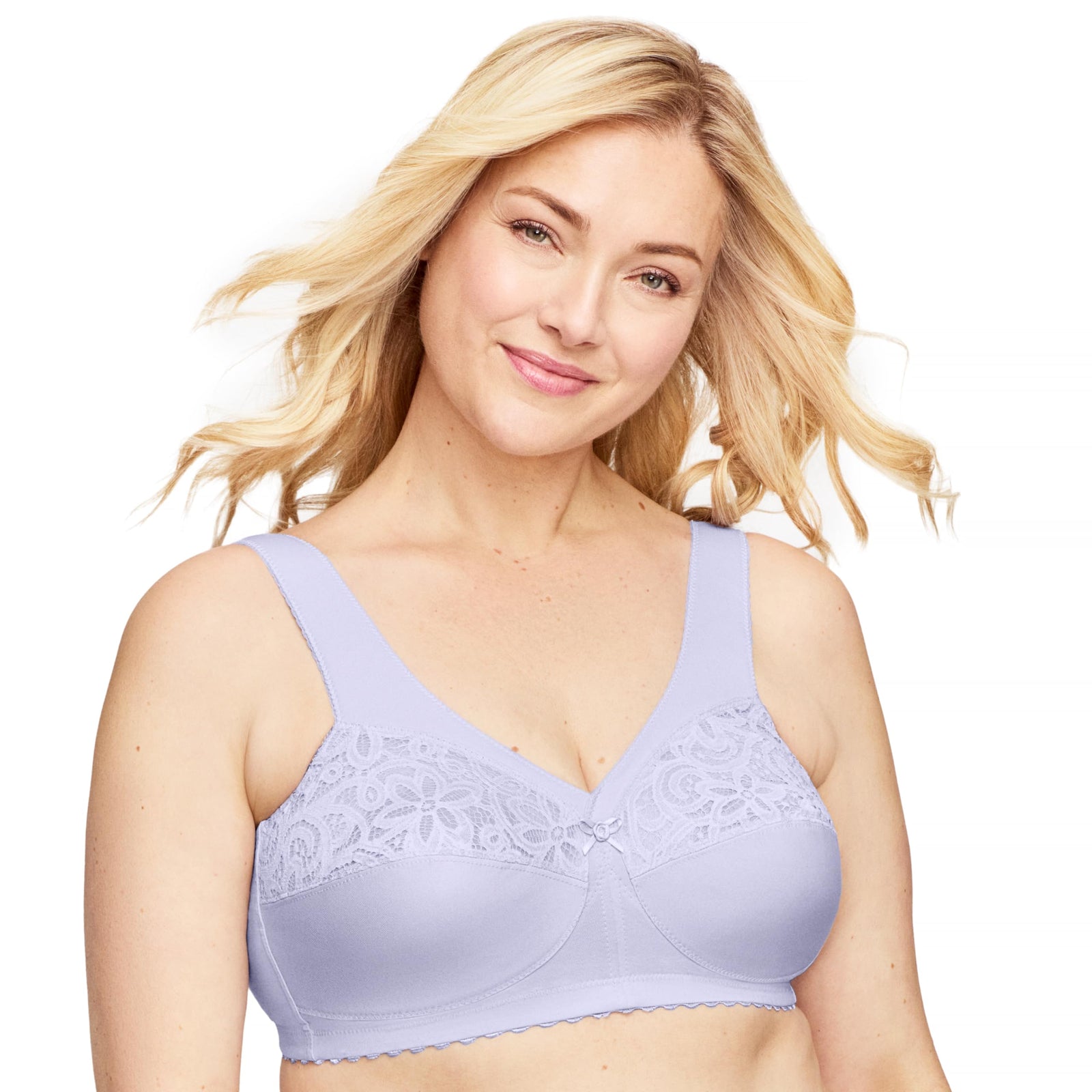 Glamorise Women's Full Figure MagicLift Cotton Wirefree Support Bra #1001