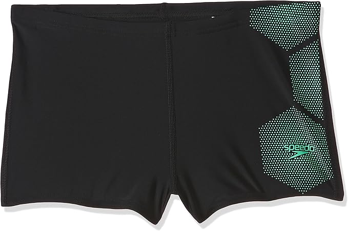 Speedo Boy's Tech Plmt Asht Jm Baby Costume, Blk/Green Glow, 2020-08-07T00 00.000Z