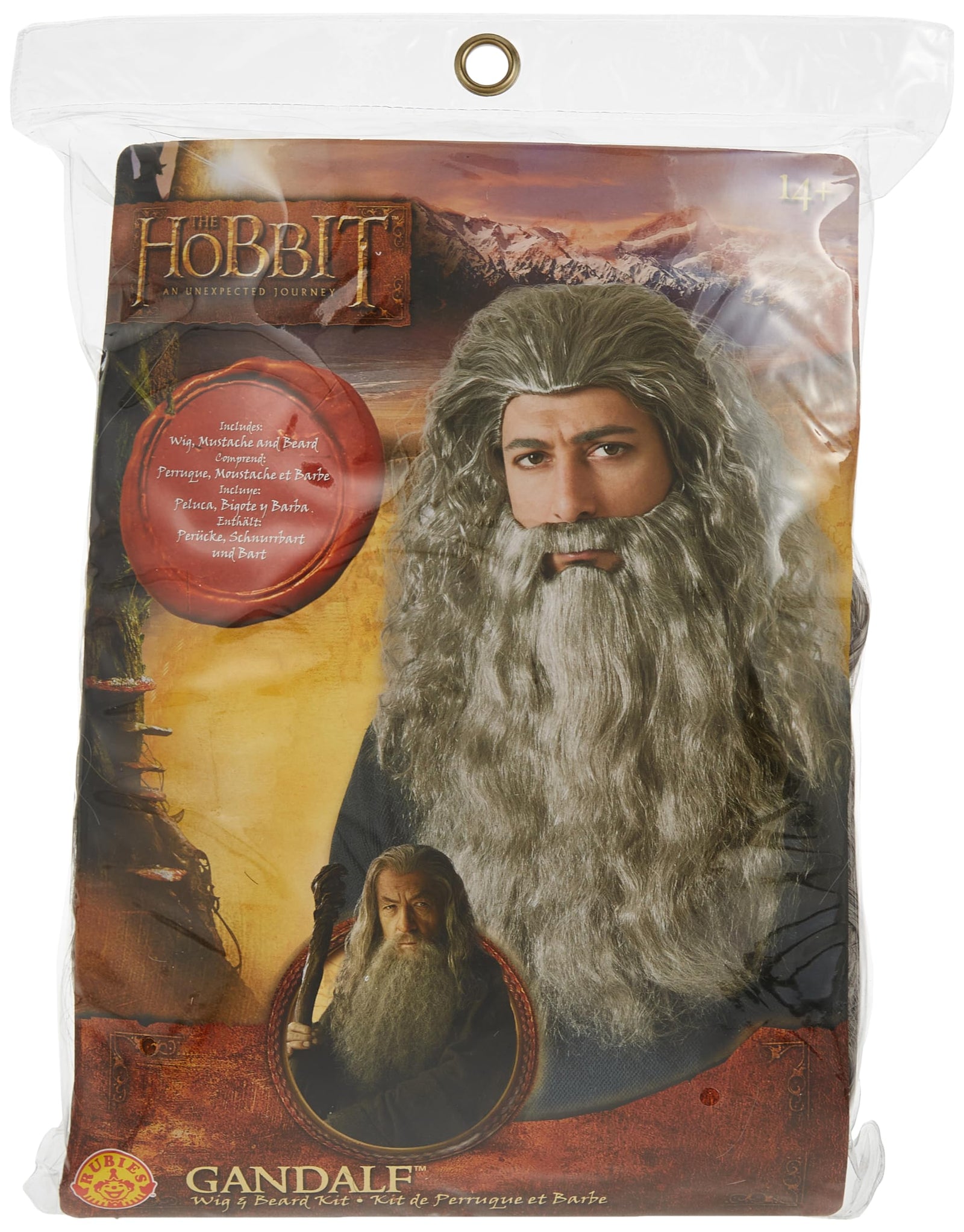 Rubie's Rubies The Hobbit Gandalf Beard Costume Wig Kit-, Gandalf, One size