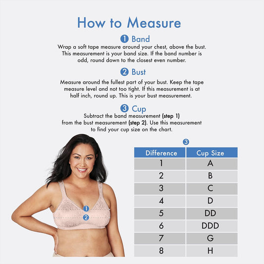 Playtex Women's 18 Hour Comfort-Strap Wireless Bra, Full-Coverage Bra with 4-Way TruSupport