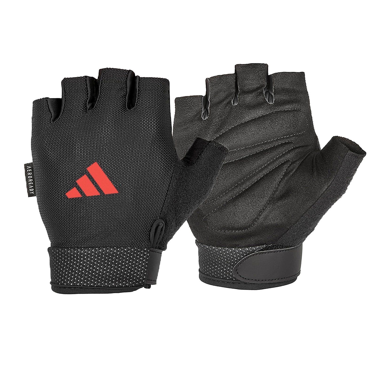 adidas Essential Adjustable Fingerless Gloves for Men and Women - Padded Weight Lifting Gloves - Adjustable Wrist Straps for Tailored, Secure Fit