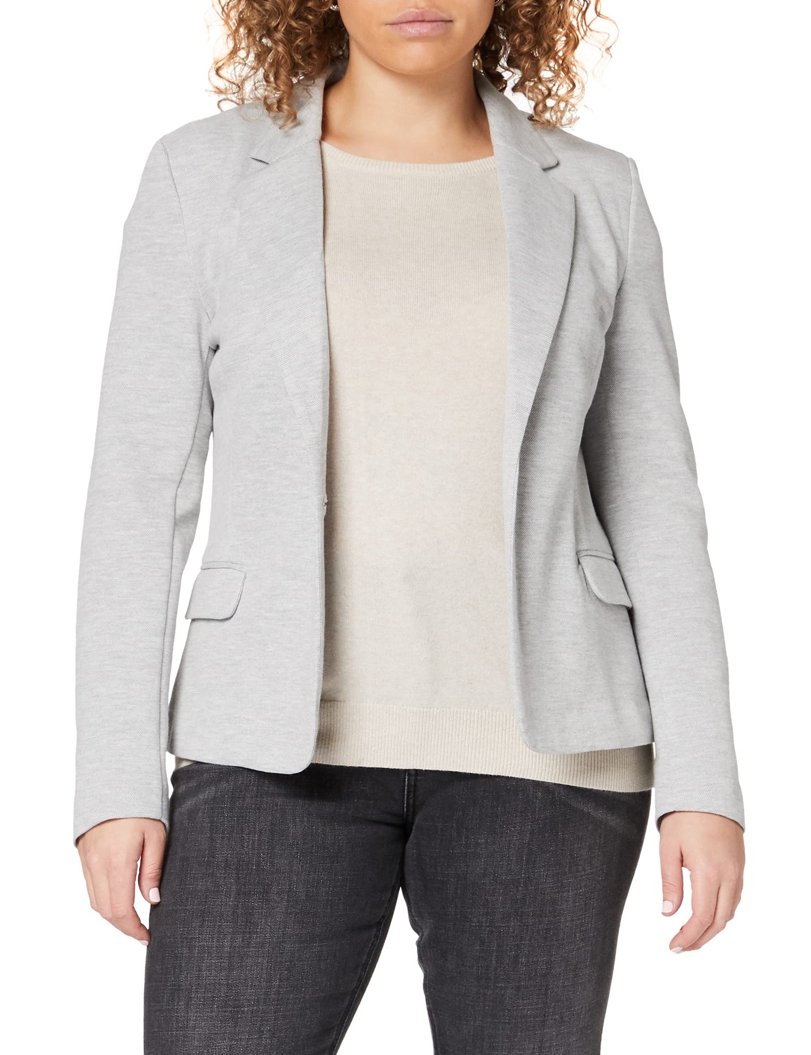 Vero Moda Women's VMJULIA L/S DNM Blazer ,  Light Grey , 36