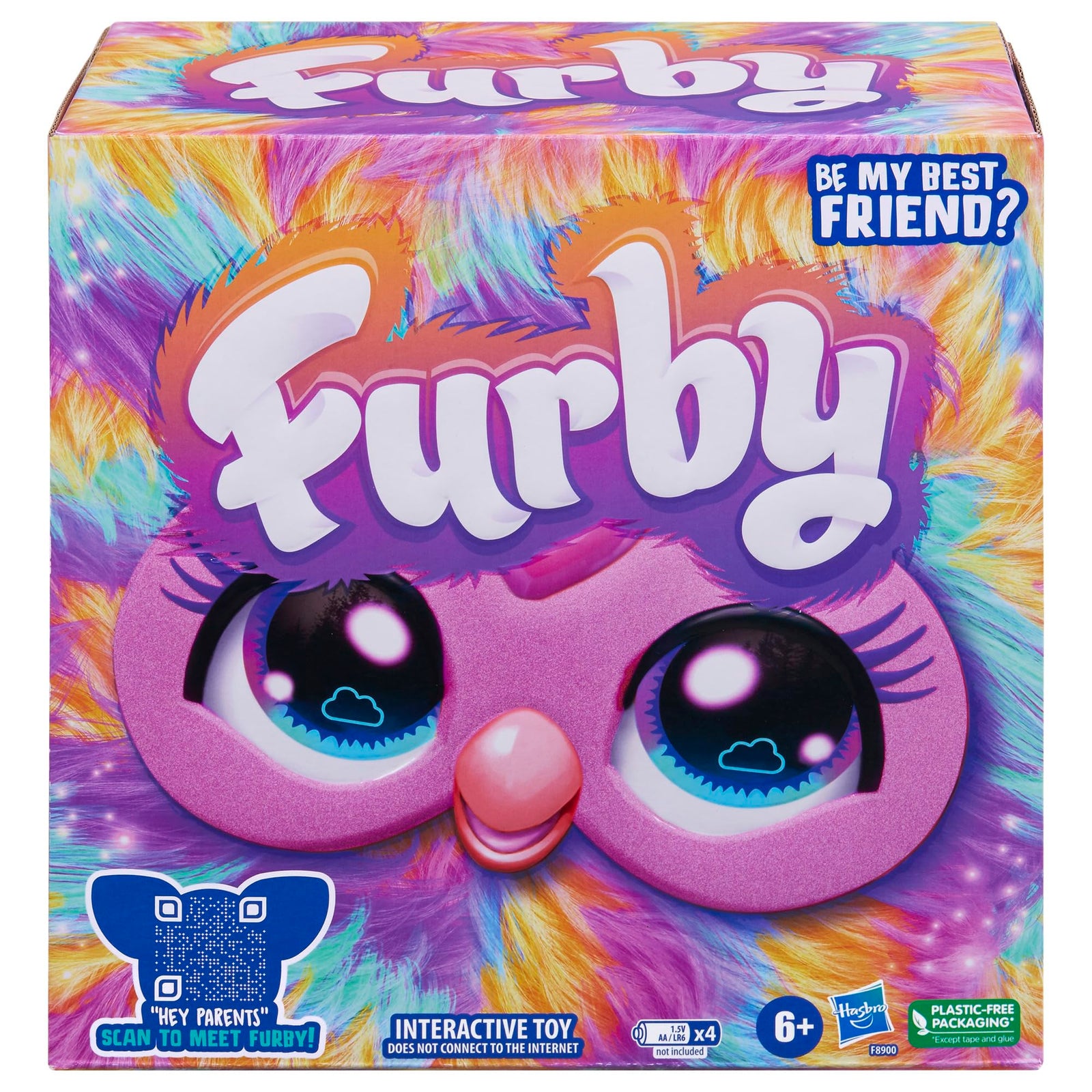 Furby Tie Dye, 15 Fashion Accessories, Interactive Plush Toys for 6 Year Old Girls & Boys & Up, Voice Activated Animatronic