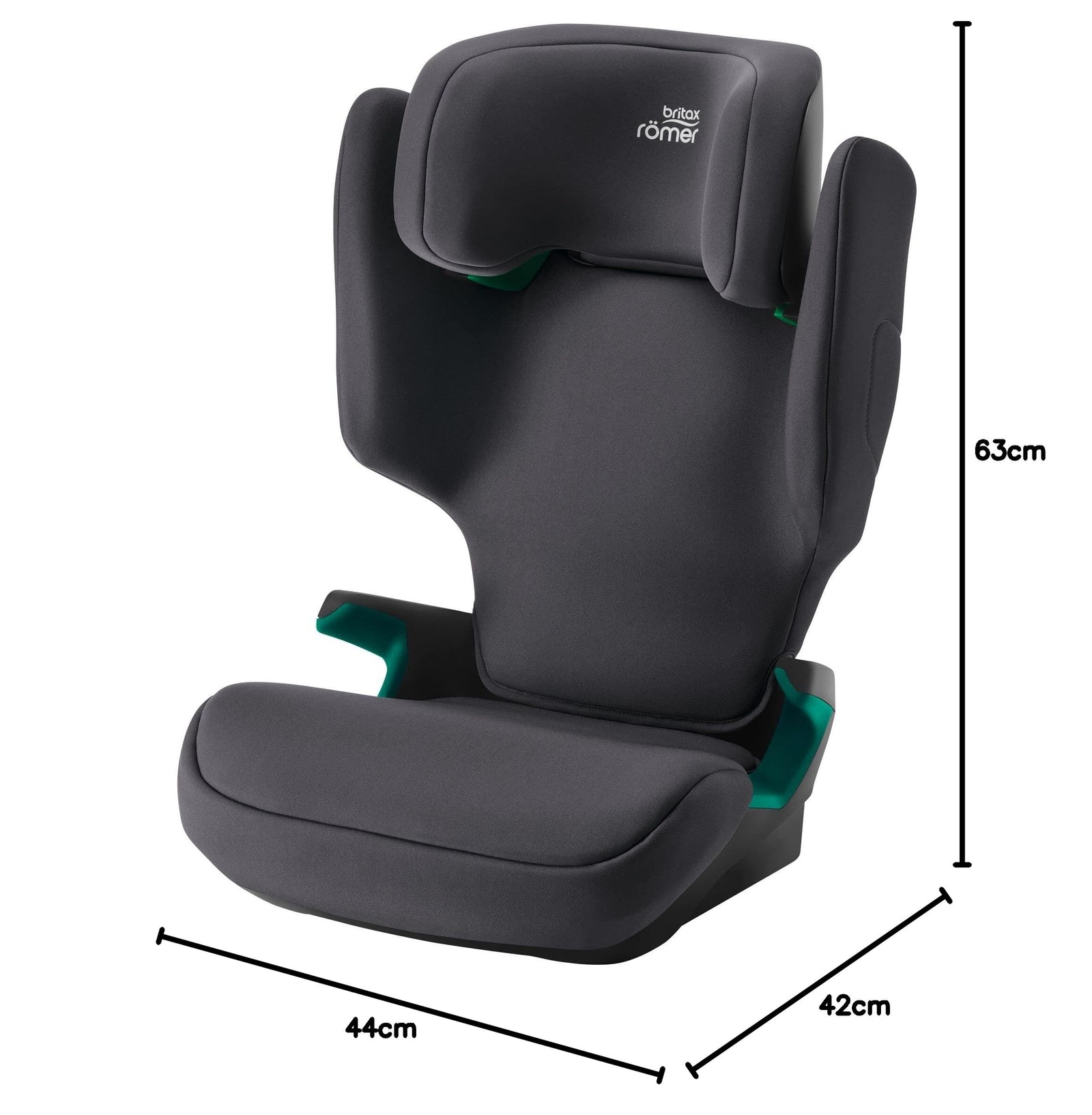 BRITAX RÖMER car seat Adventure Plus, for Children from 100-150 cm (i-Size), 3.5-12 Years, Midnight Grey
