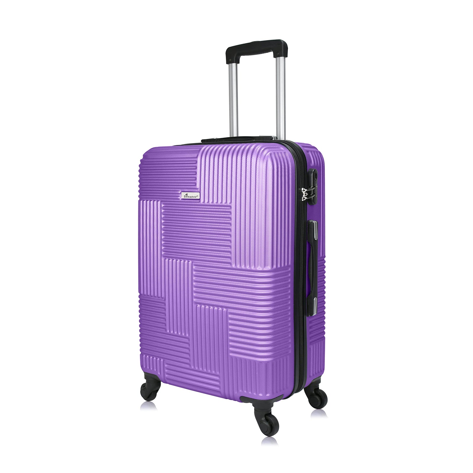 Senator Hard Shell Luggage Sets 3-piece Suitcase Set for Unisex - KH110 | ABS Lightweight Travel suitcase with Wheels 4 (Set of 3, Violet)