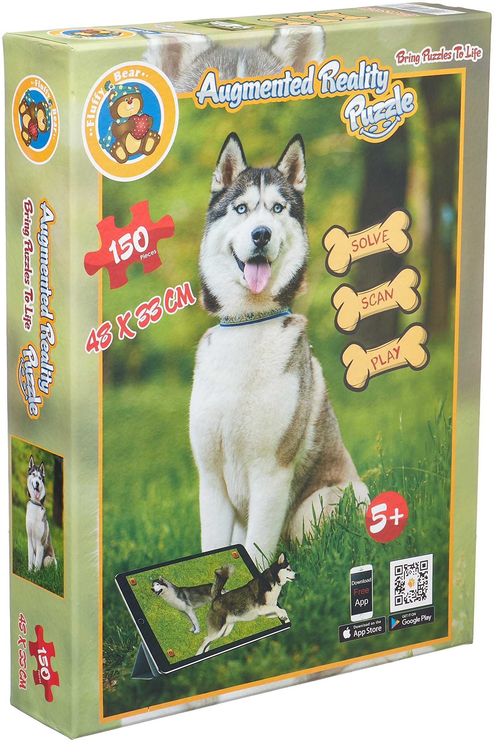 Fluffy Bear AR-6004 Husky Puzzle - Multi Color