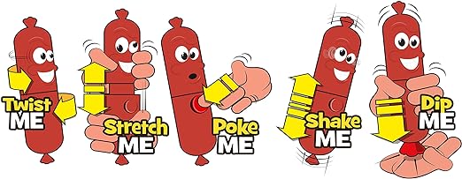 IDEAL | Silly Sausage: The Super Speedy Sausage Reaction Game | Family Fun | For 1+ Players | Ages 7+