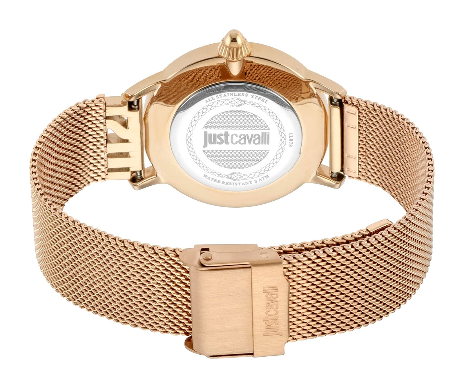 Just Cavalli Womens Quartz Watch, Analog Display and Stainless Steel Strap JC1L078M0035