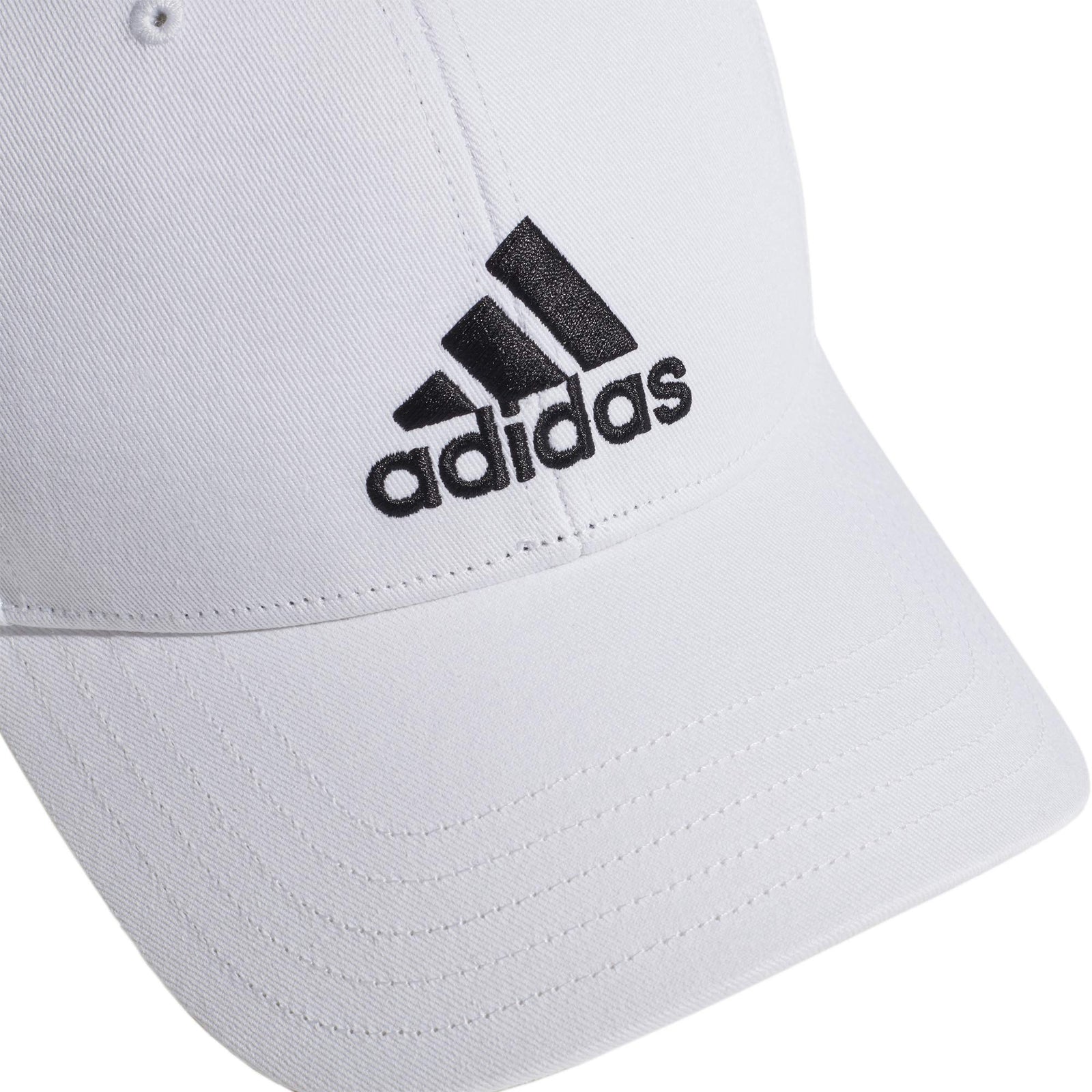 adidas Cotton Baseball Men's Cap,White/White/Black,M