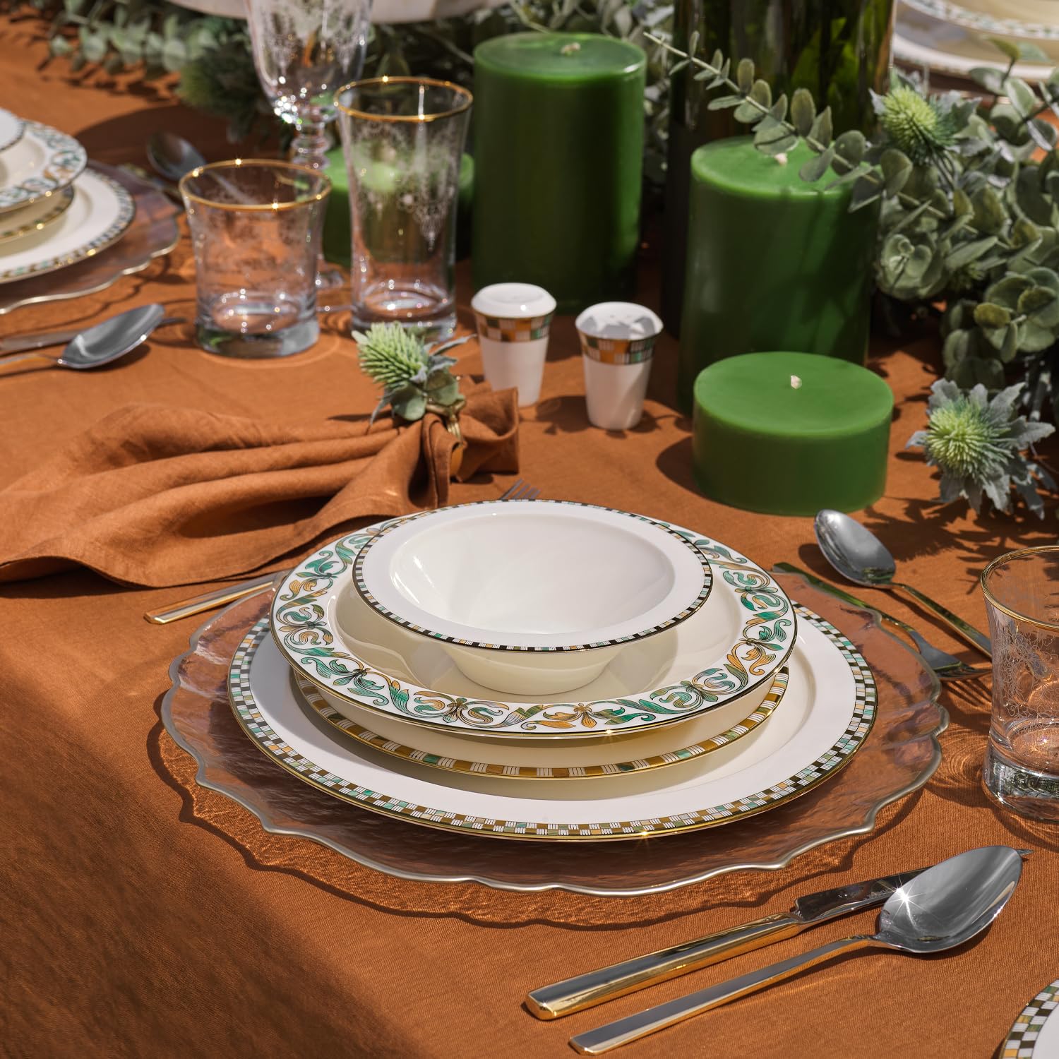Schäfer Tılsım Jade Dinner Set 60 Pieces - Green